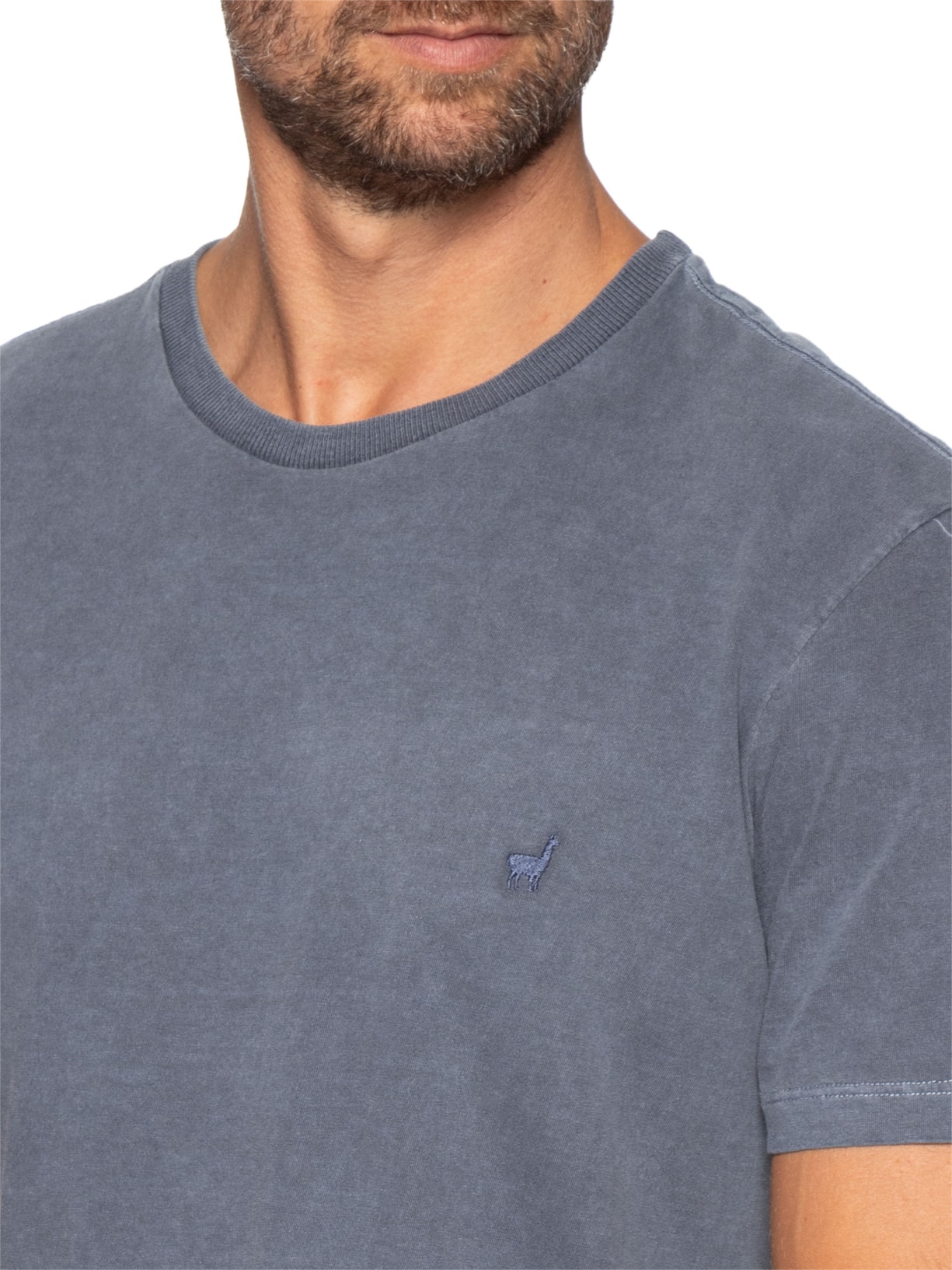 Camiseta Masculina Básica Stone Azul Zapalla
