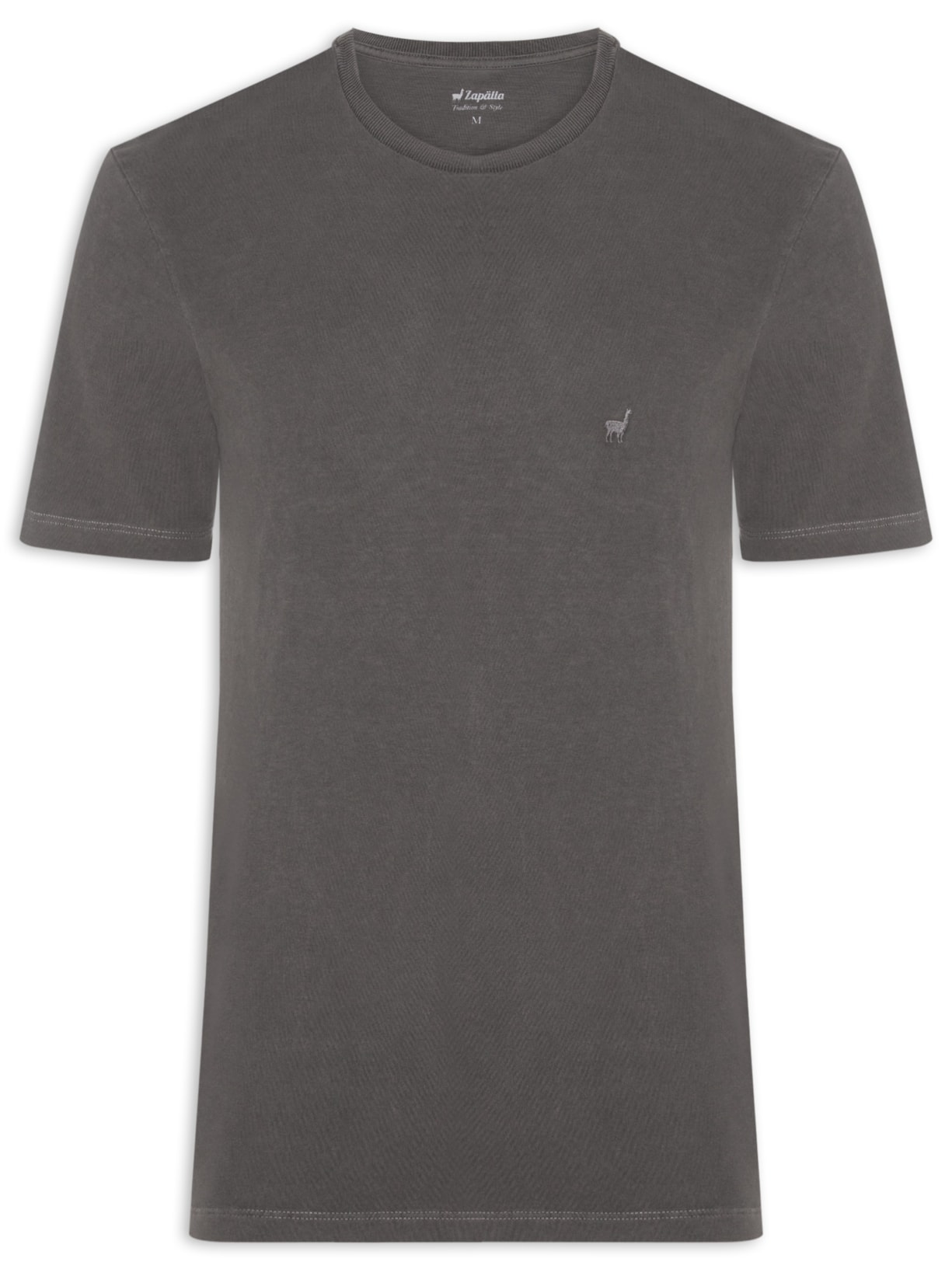 Camiseta Masculina Básica Stone Cinza Zapalla