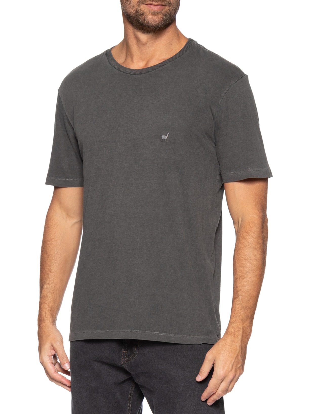 Camiseta Masculina Básica Stone Cinza Zapalla