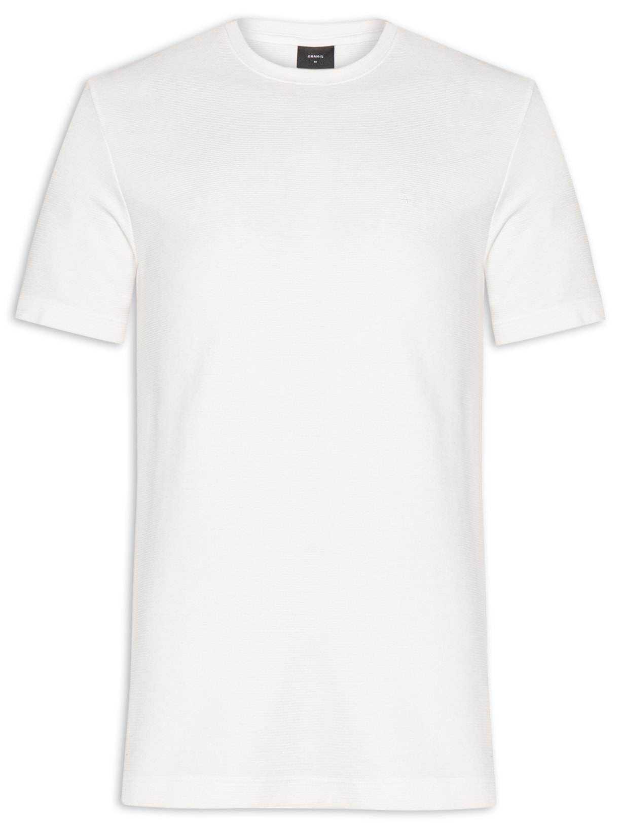 Camiseta Masculina Básica Textura Ottoma - Branco