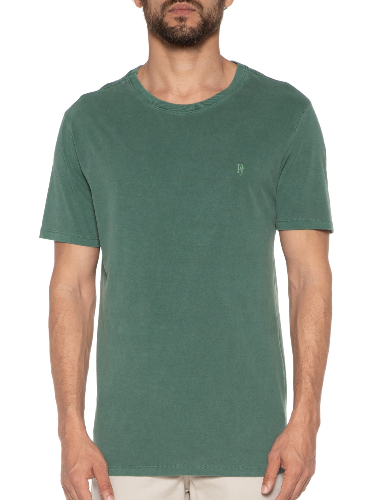 Camiseta Masculina Básica Verde Purple Yellow