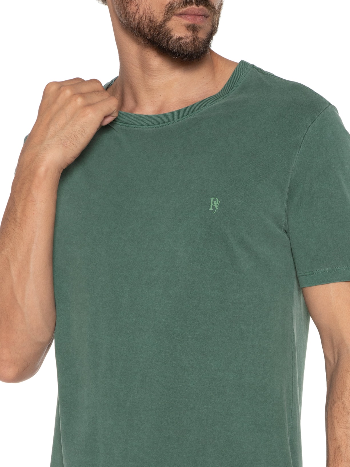 Camiseta Masculina Básica Verde Purple Yellow