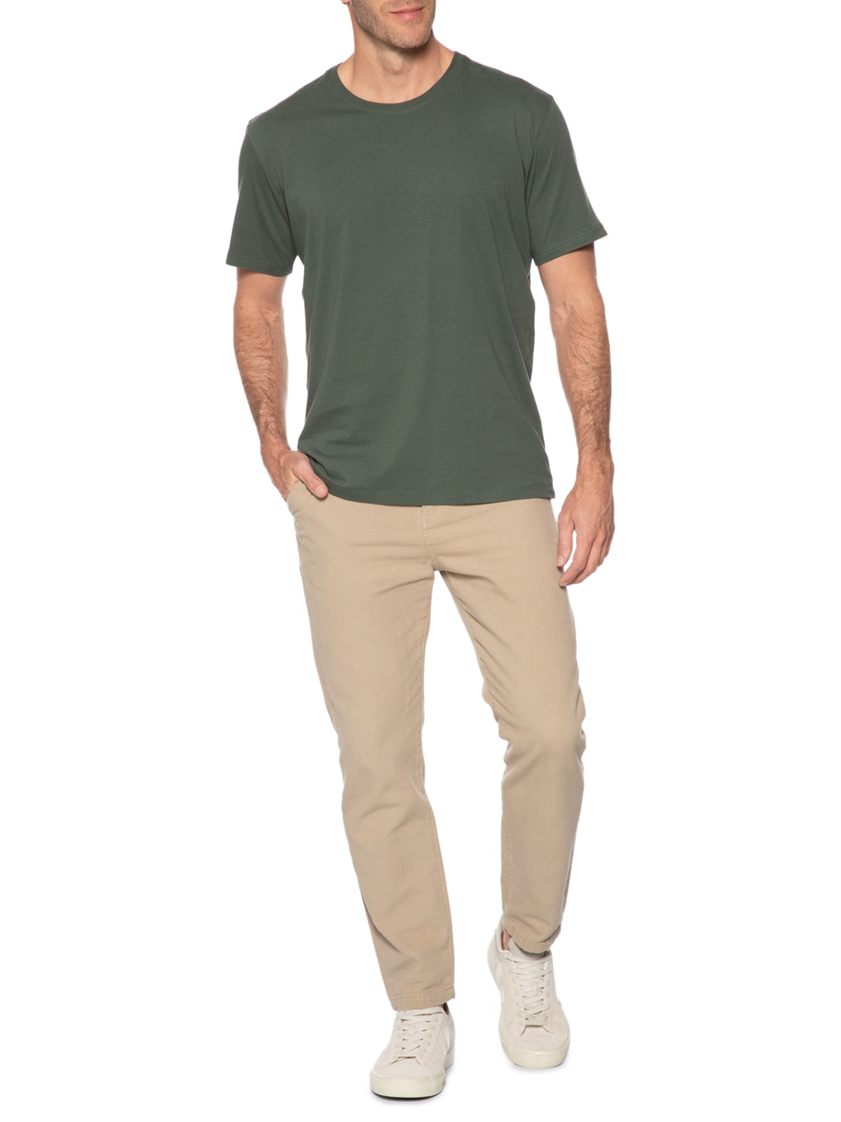 Camiseta Masculina Básica Verde Pineapple