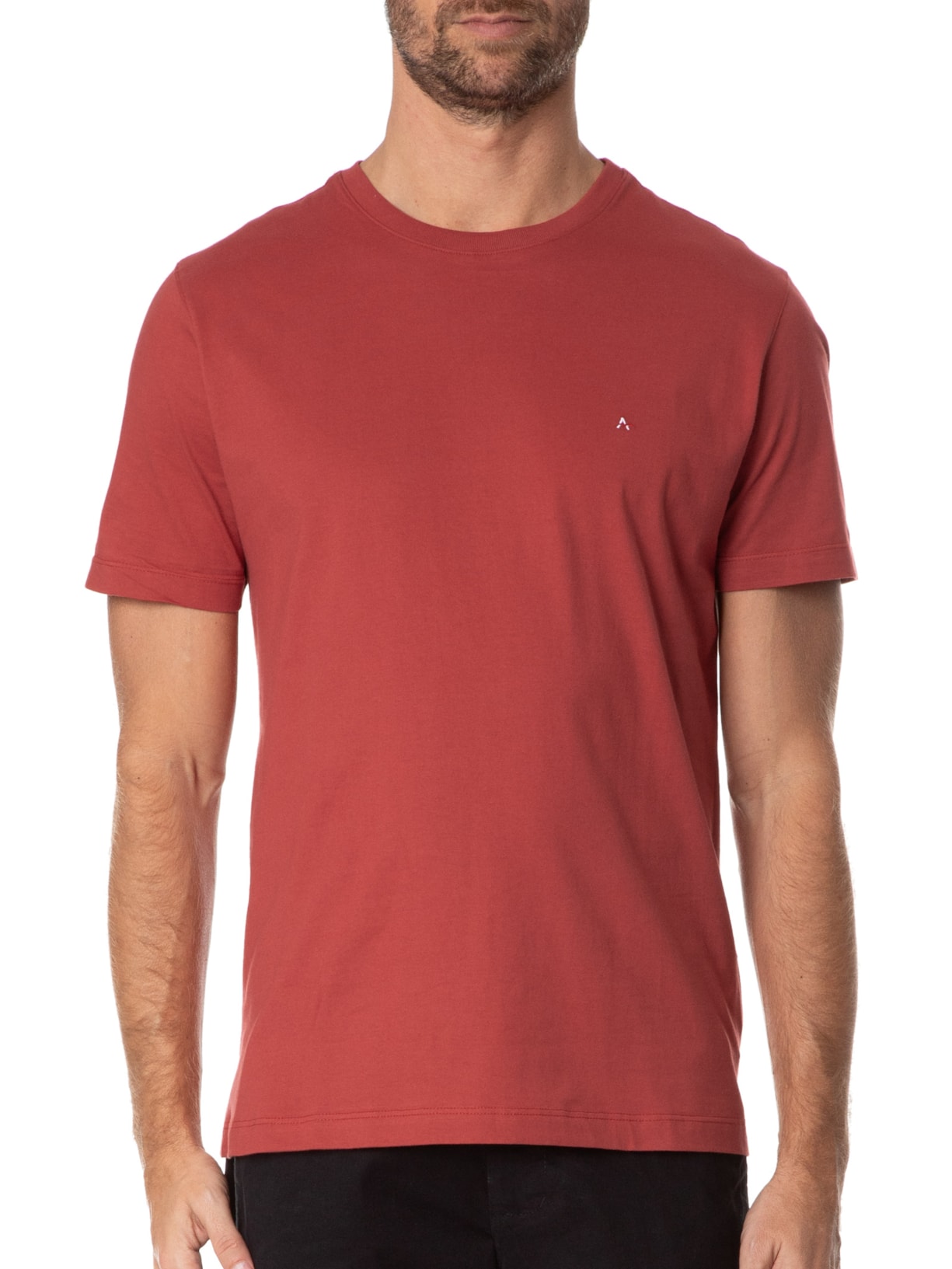 Camiseta Masculina Básica Vermelho Aramis