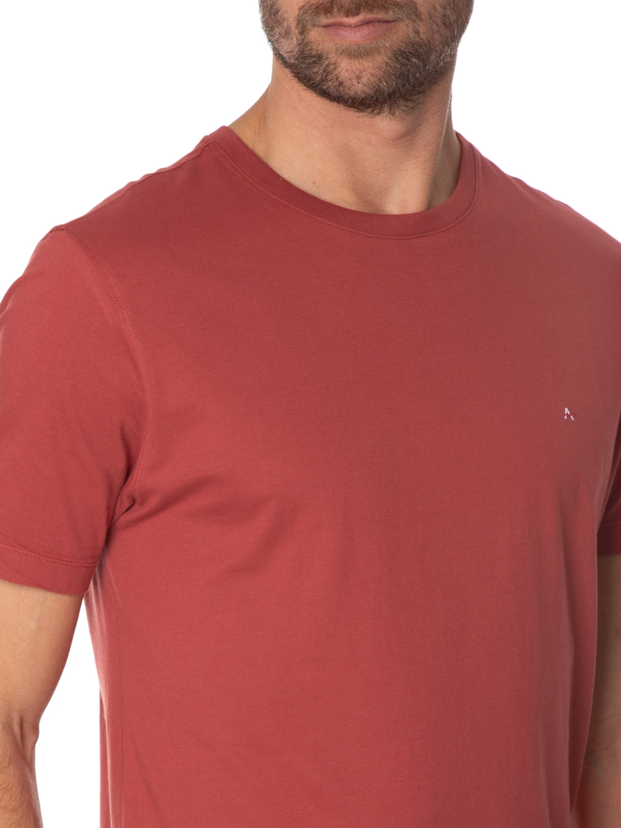Camiseta Masculina Básica Vermelho Aramis