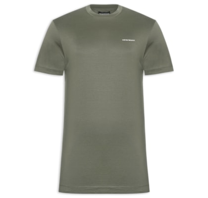 Camiseta Masculina Basics Mini Logo - Bege