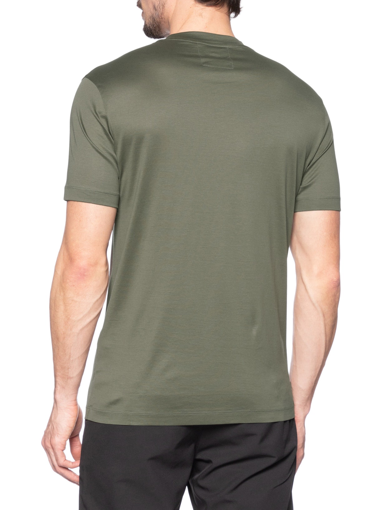 Camiseta Masculina Basics Mini Logo Bege Emporio Armani