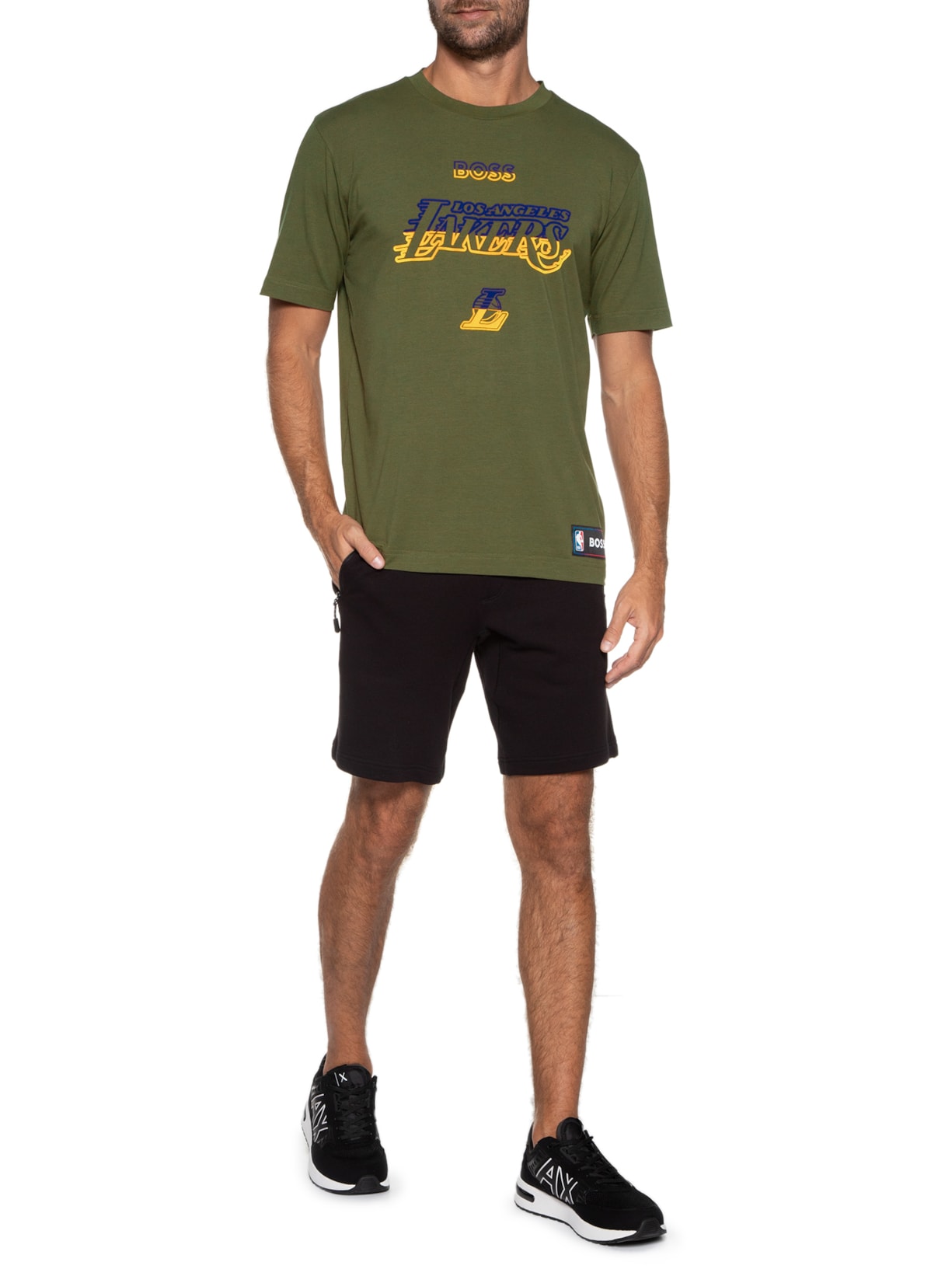 Camiseta Masculina Basket 4 Nba Verde Boss