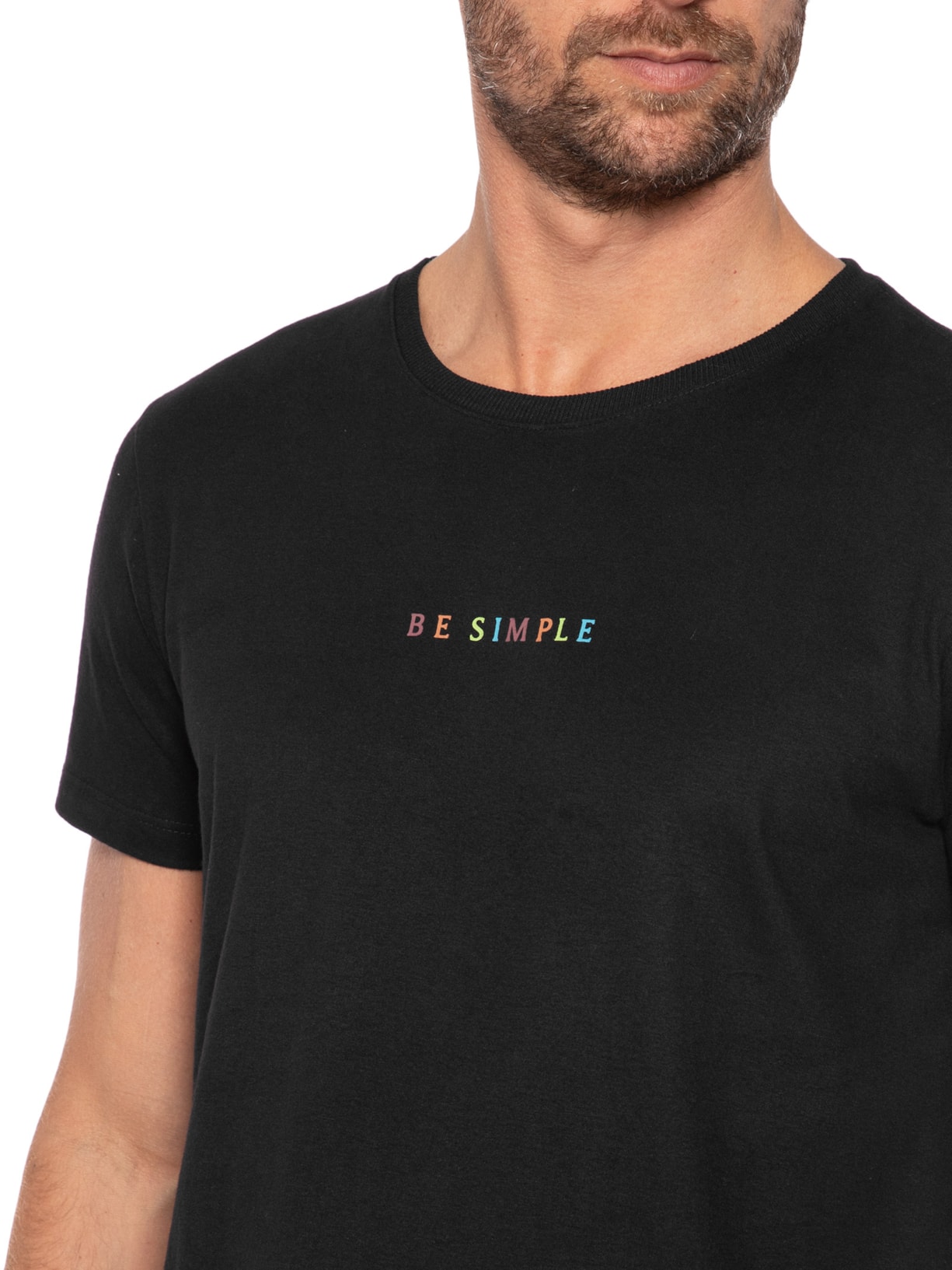 Camiseta Masculina Be Simple Preto Melty Rj