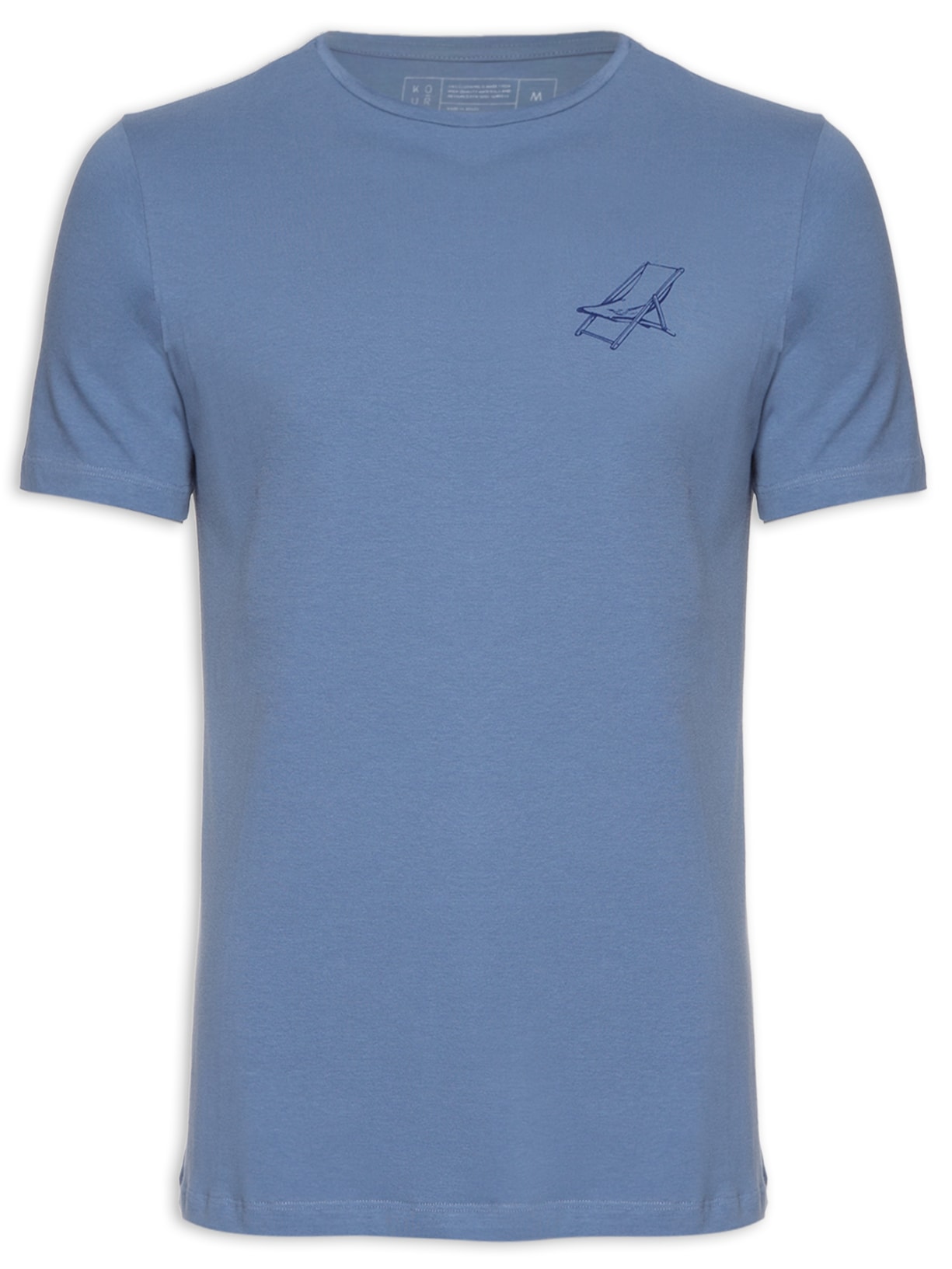 Camiseta Masculina Beach Chair Azul Kour