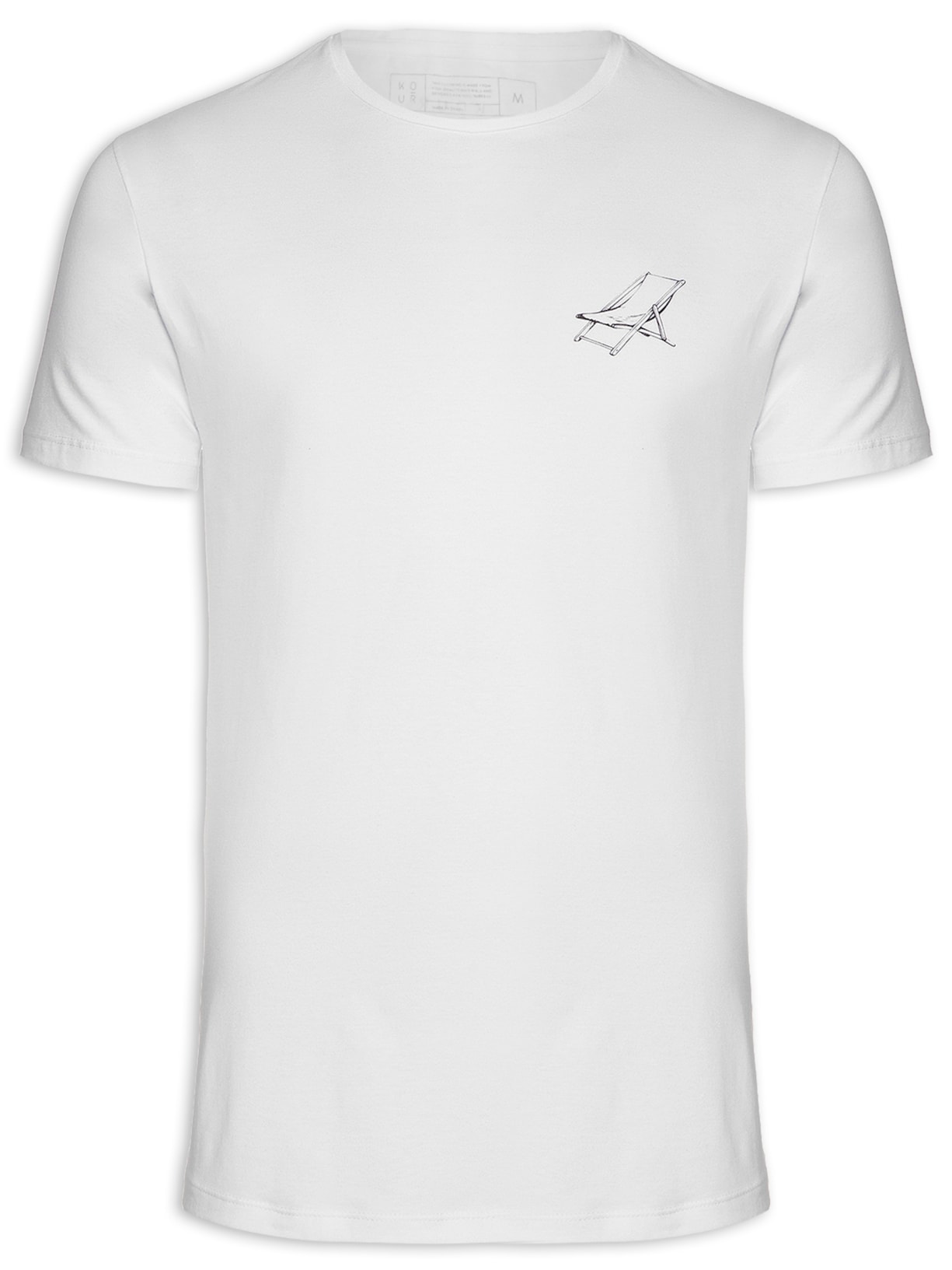 Camiseta Masculina Beach Chair - Branco