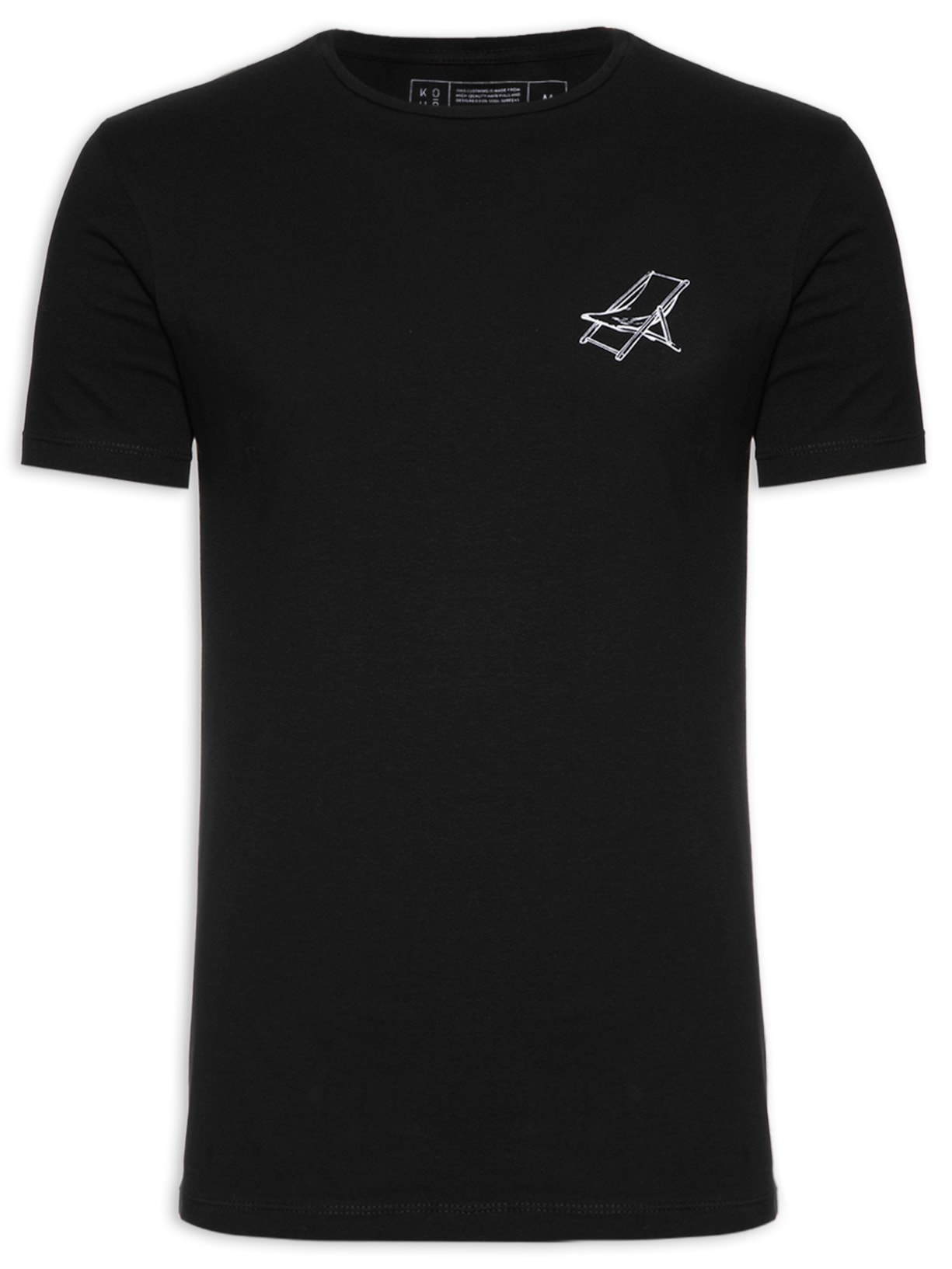 Camiseta Masculina Beach Chair - Preto