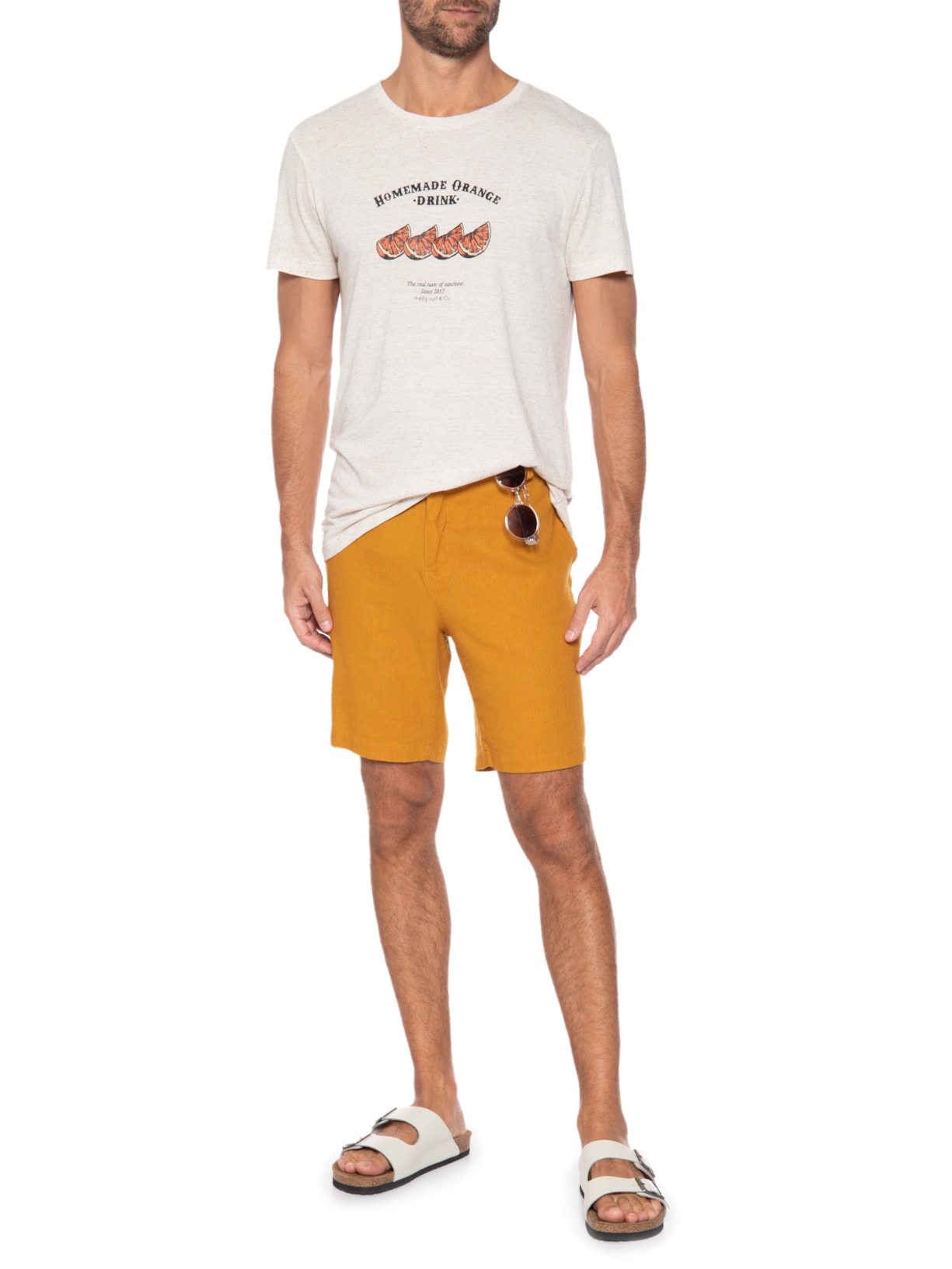 Camiseta Masculina Bege Melty Rj