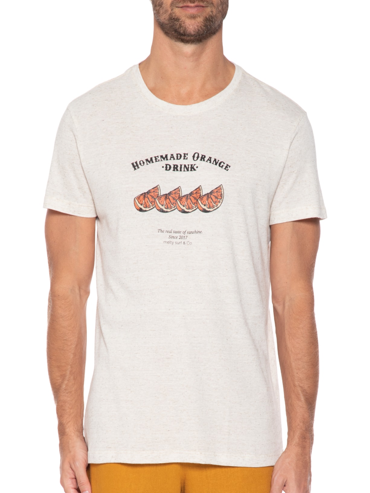 Camiseta Masculina Bege Melty Rj