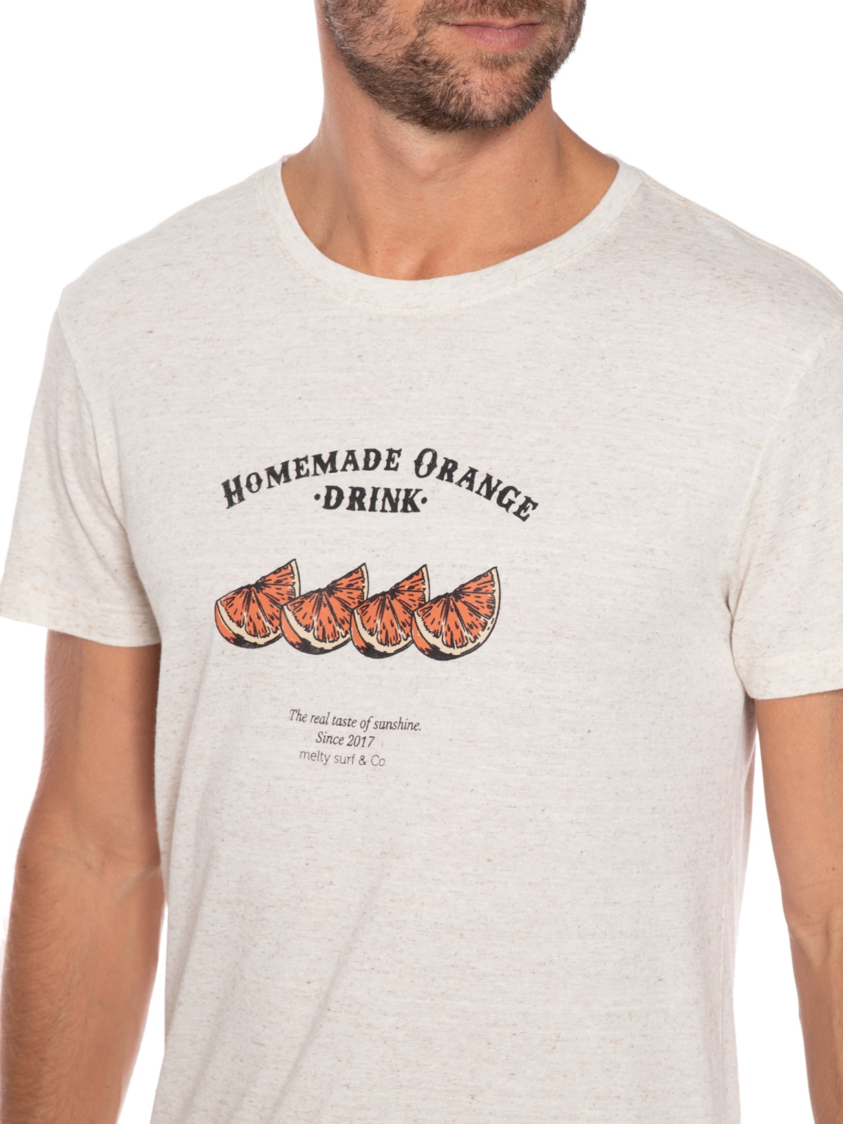 Camiseta Masculina Bege Melty Rj