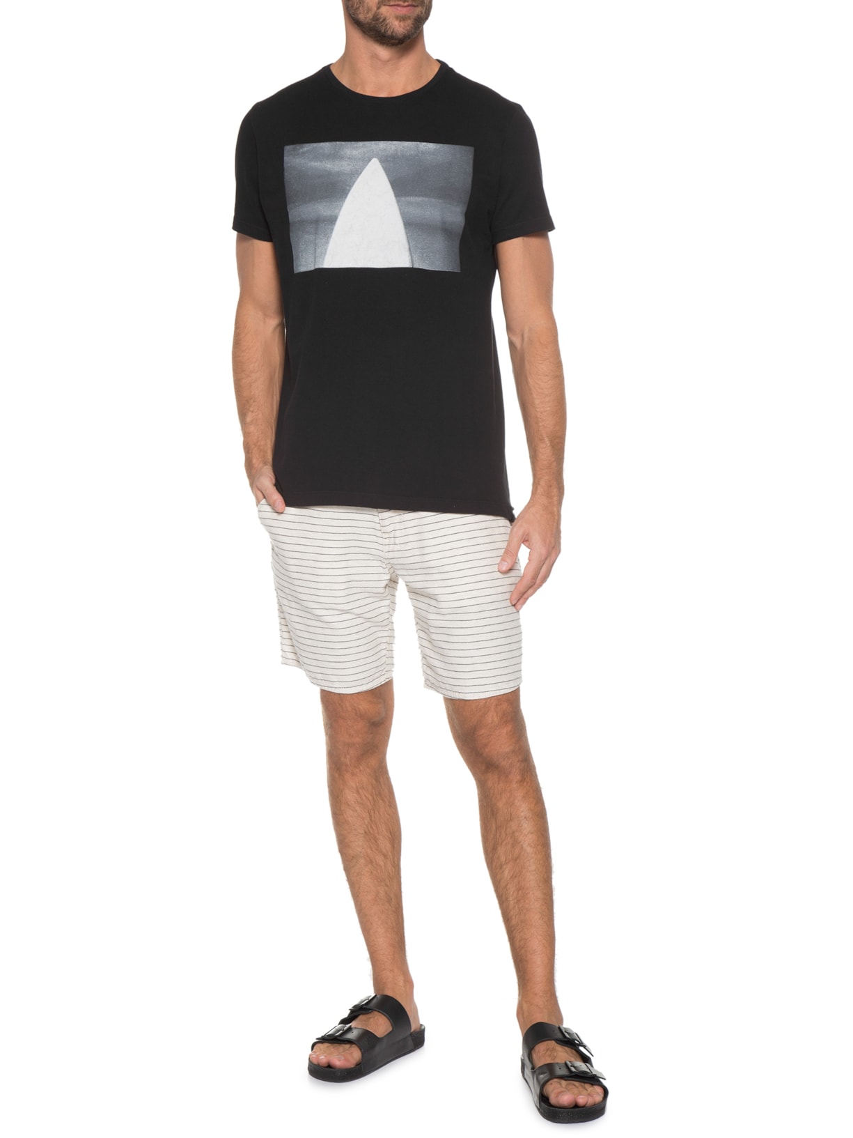 Camiseta Masculina Bico Prancha Preto Kour