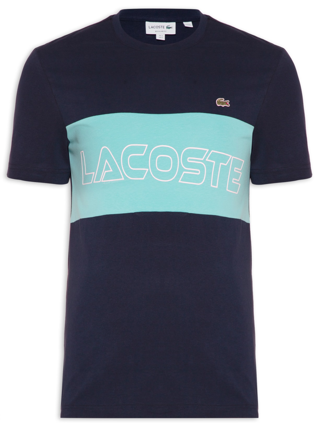 Camiseta Masculina Bicolor - Azul