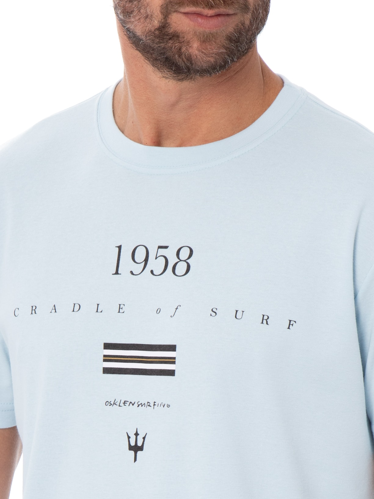 Camiseta Masculina Big Cradle Of Surf Azul Osklen