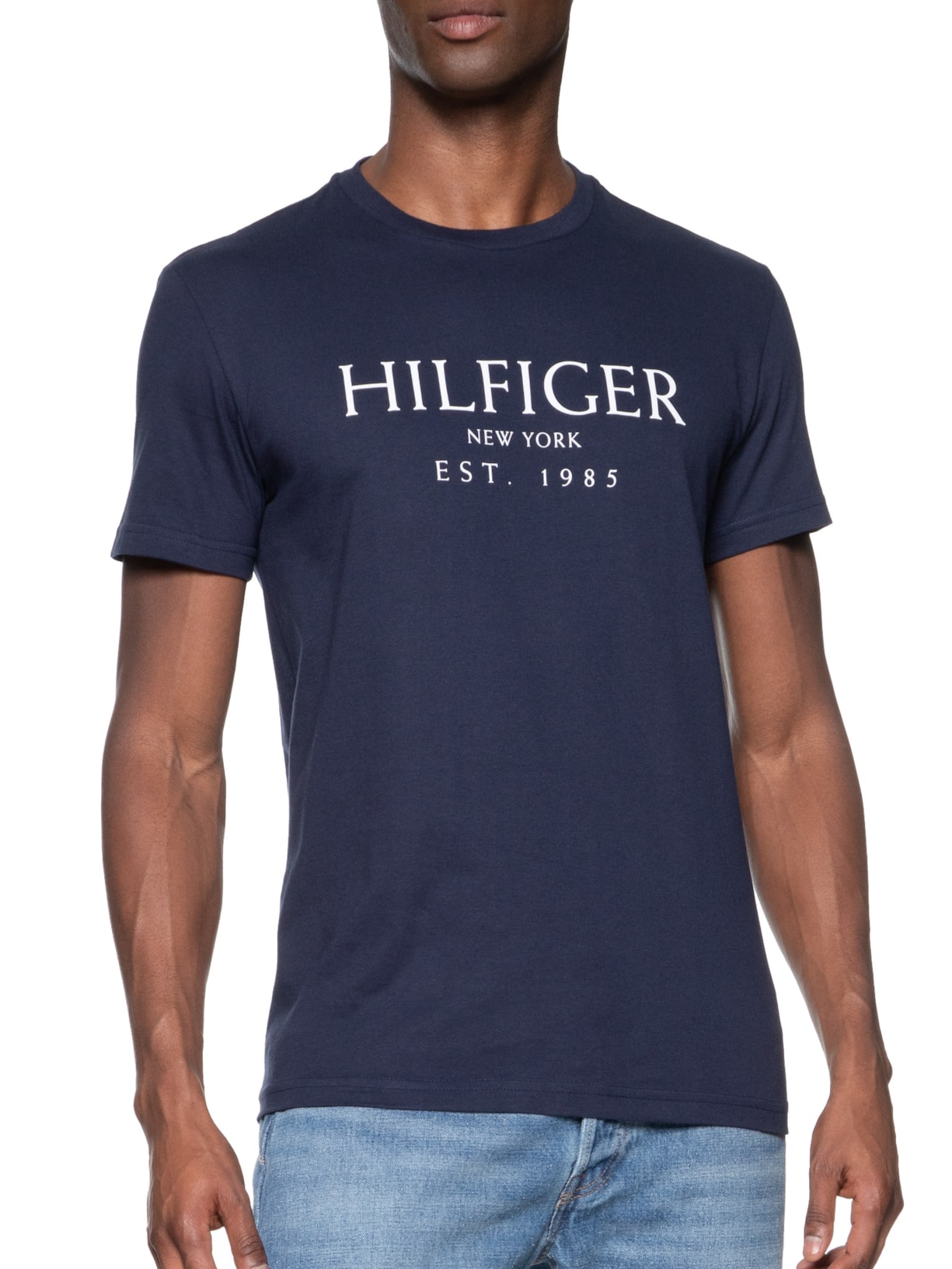 Camiseta Masculina Big Hilfiger Tee Azul Tommy Hilfiger