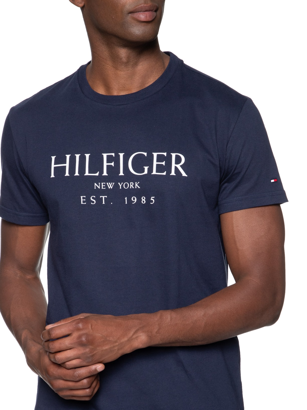 Camiseta Masculina Big Hilfiger Tee Azul Tommy Hilfiger