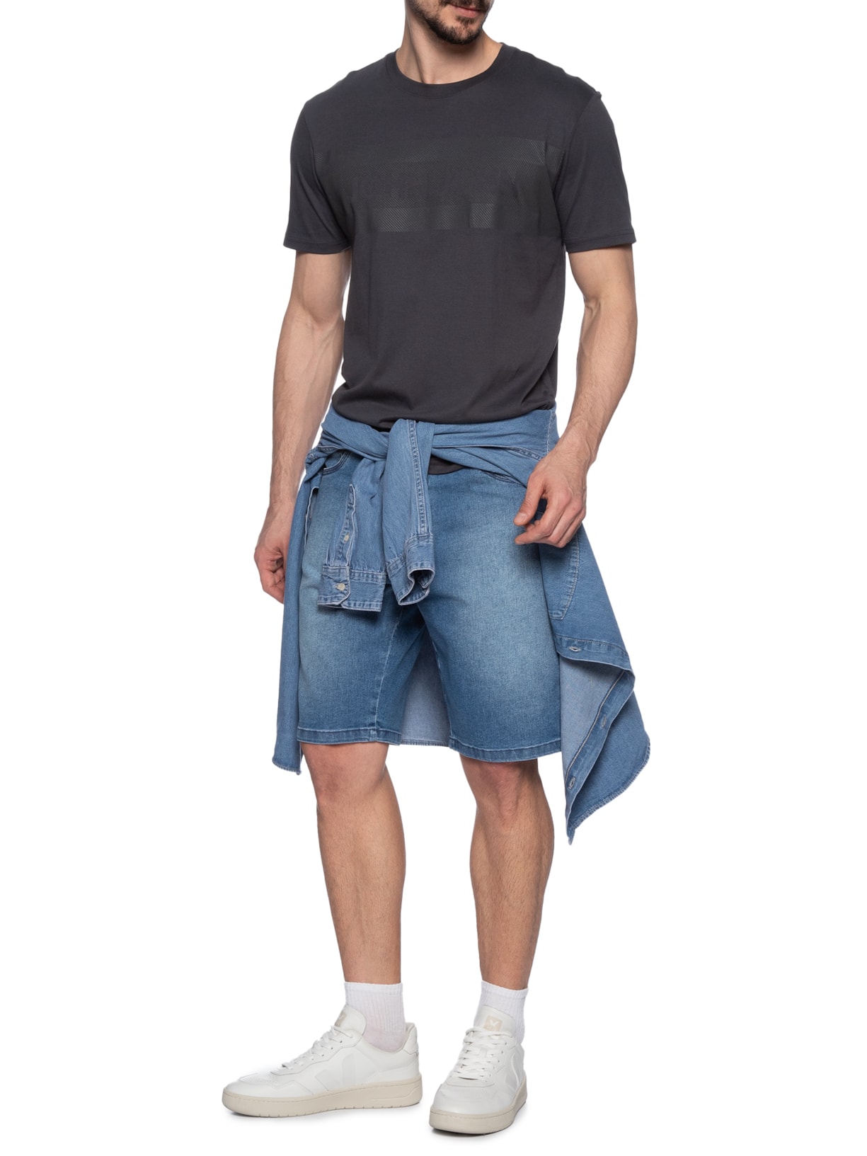 Camiseta Masculina Big John Line Cinza John John