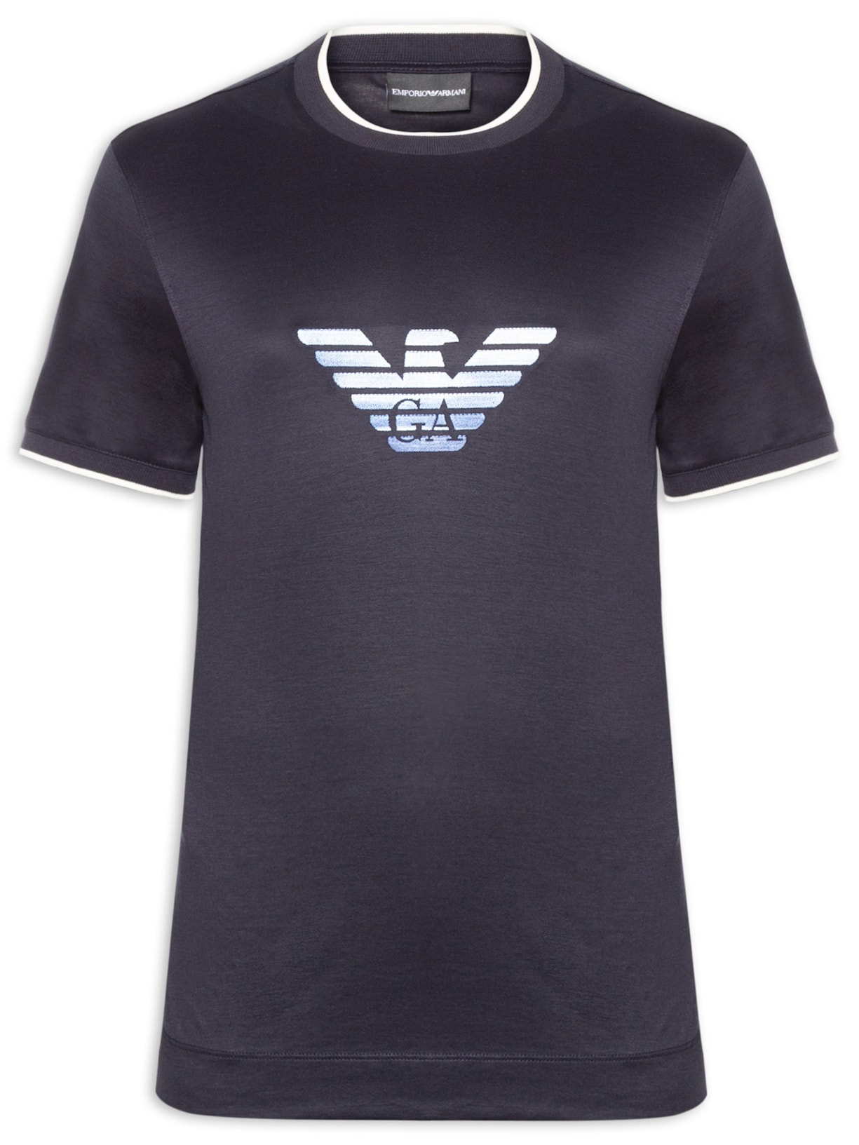 Camiseta Masculina Big Logo Faded Azul Emporio Armani