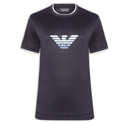 Camiseta Masculina Big Logo Faded - Azul