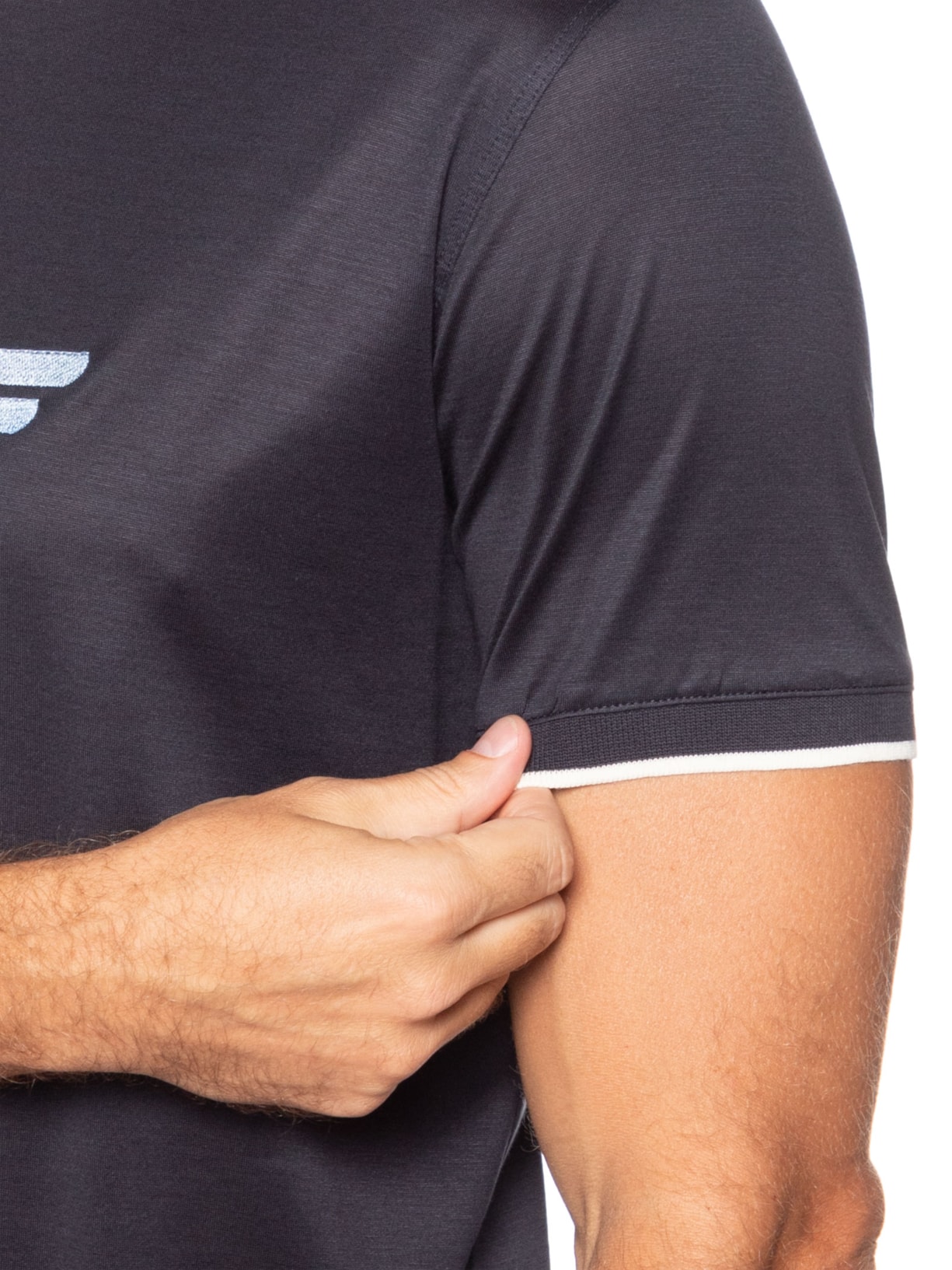 Camiseta Masculina Big Logo Faded Azul Emporio Armani