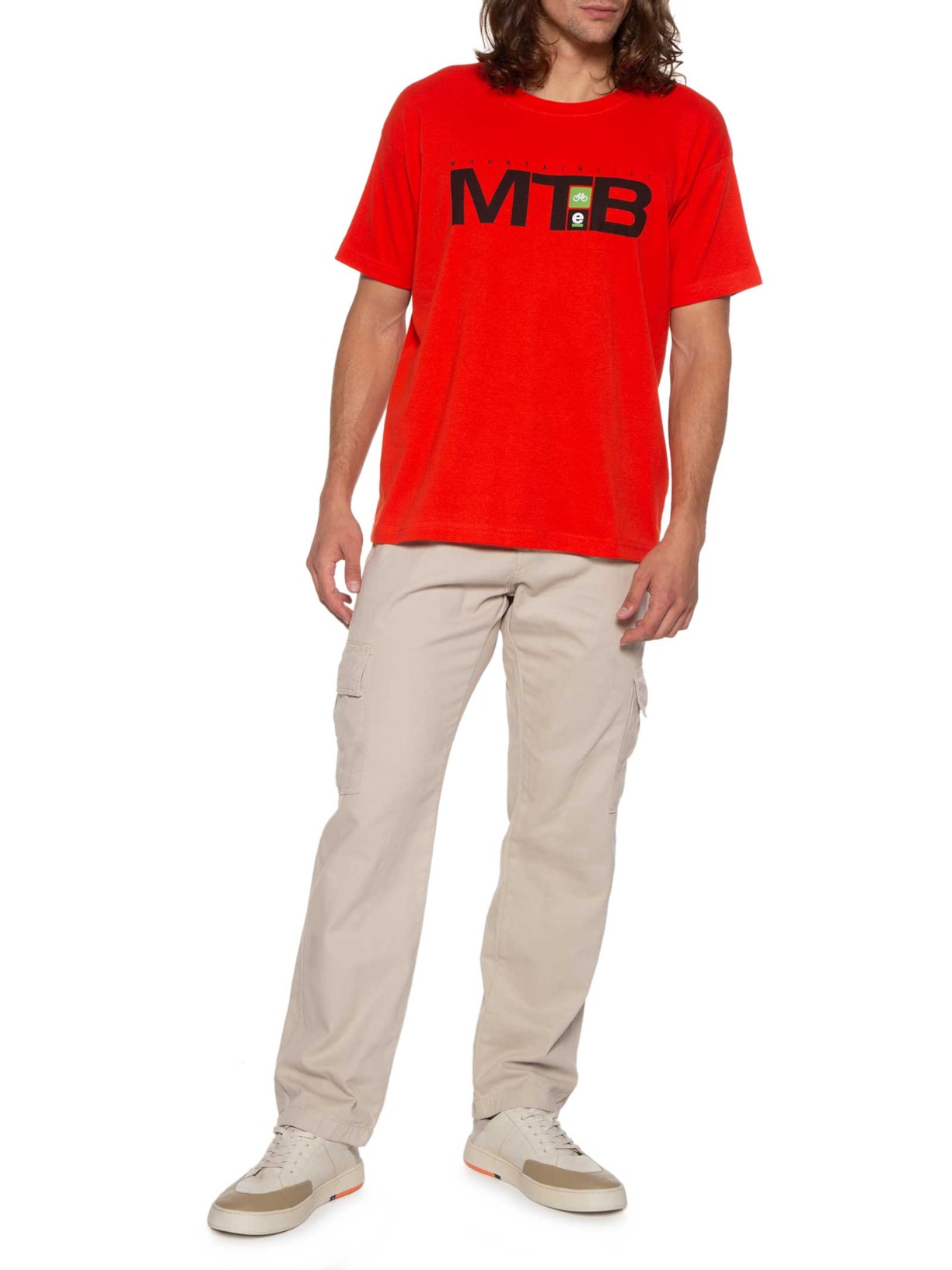 Camiseta Masculina Big Mtb Vermelho Osklen