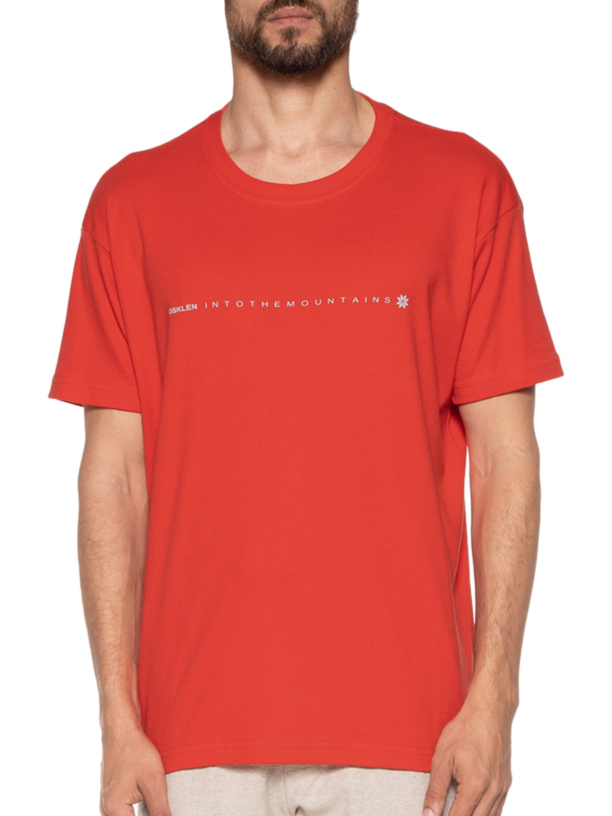 Camiseta Masculina Big Osk Into The Mountains Vermelho Osklen