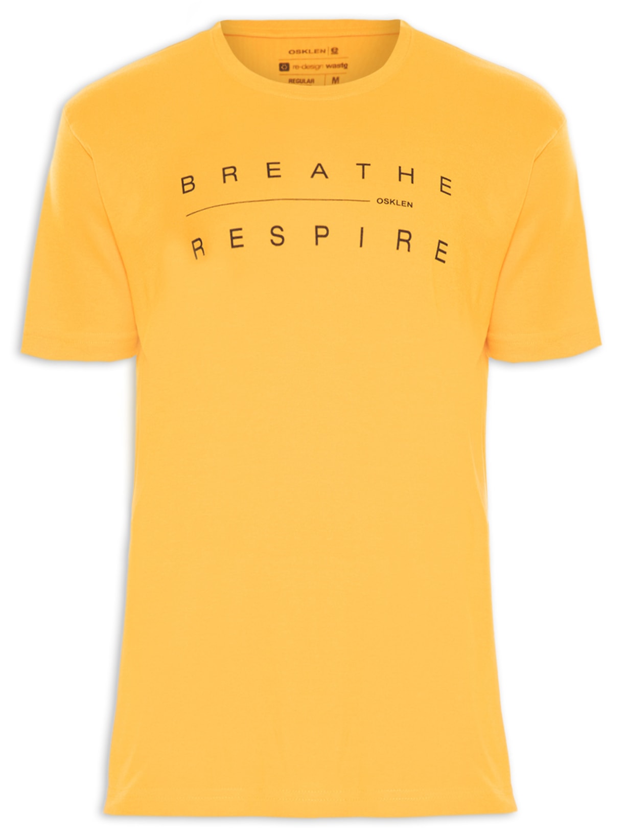 Camiseta Masculina Big Respire - Amarelo