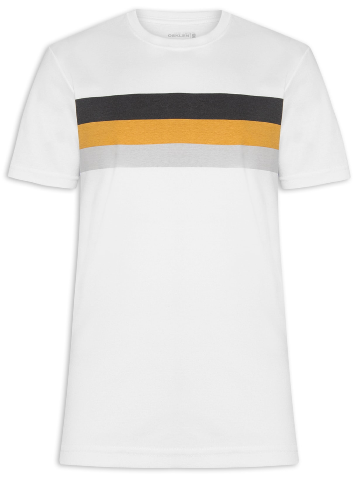 Camiseta Masculina Big Shirt Listrado Branco Osklen