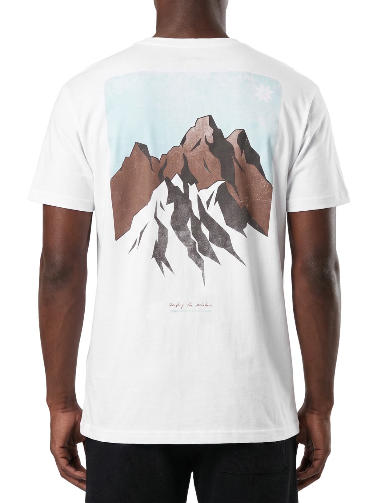 Camiseta Masculina Big-Shirt Mountain Range Branco Osklen