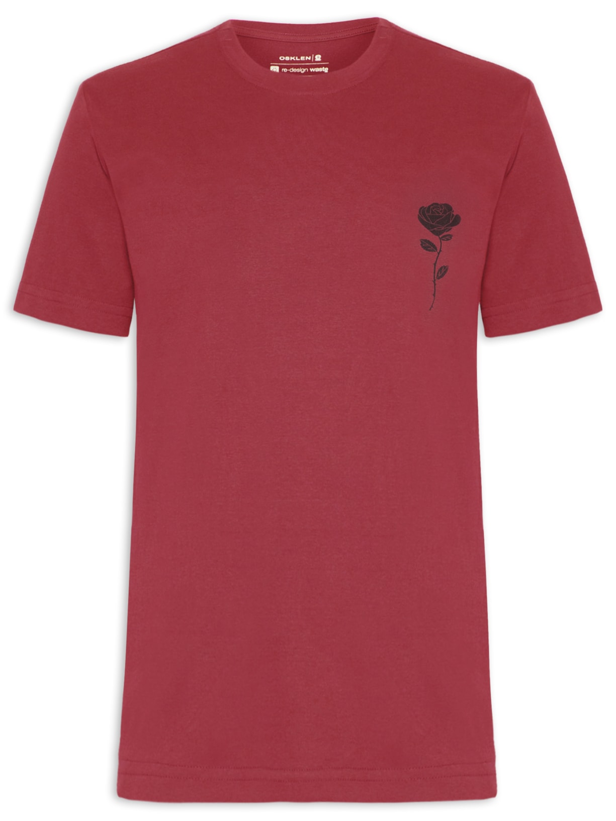 Camiseta Masculina Big Shirt Rose Front Masculino - Vermelho