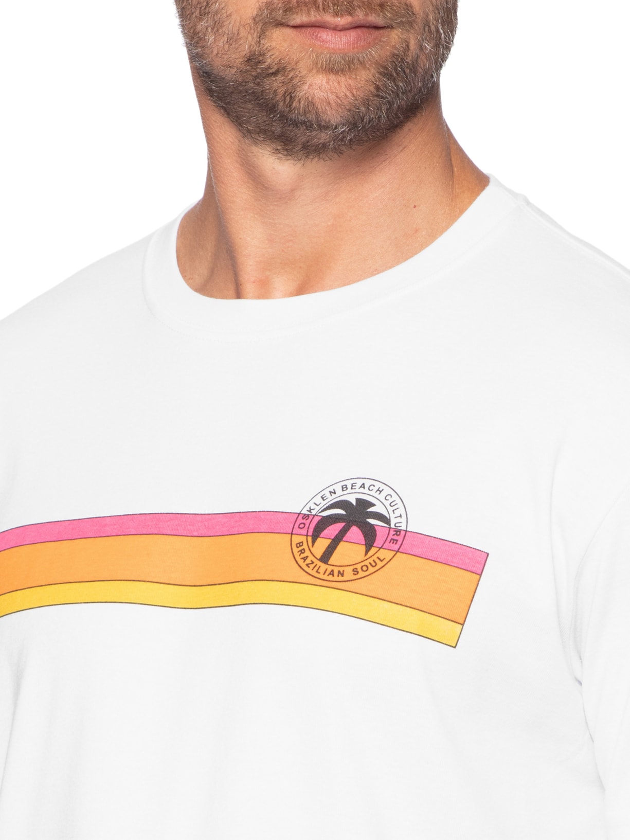 Camiseta Masculina Big Shirt Sunset Box Branco Osklen