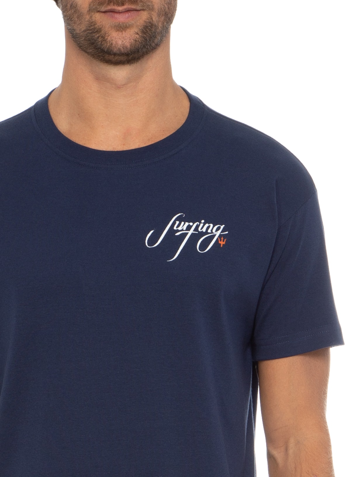 Camiseta Masculina Big Shirt Surfing Type Azul Osklen