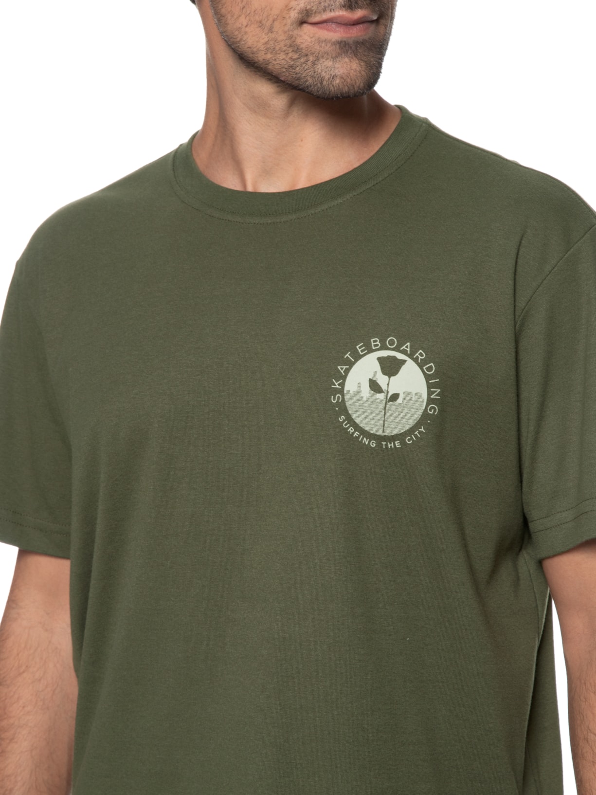 Camiseta Masculina Big Stc Patche Verde Osklen