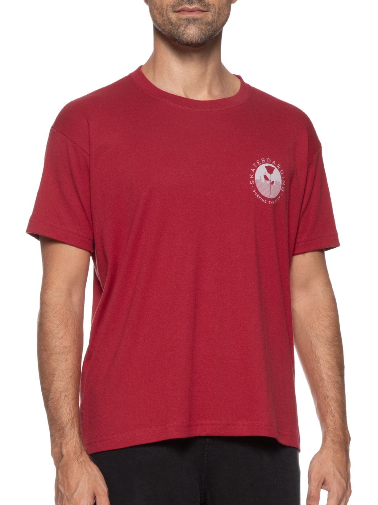 Camiseta Masculina Big Stc Patche Vermelho Osklen