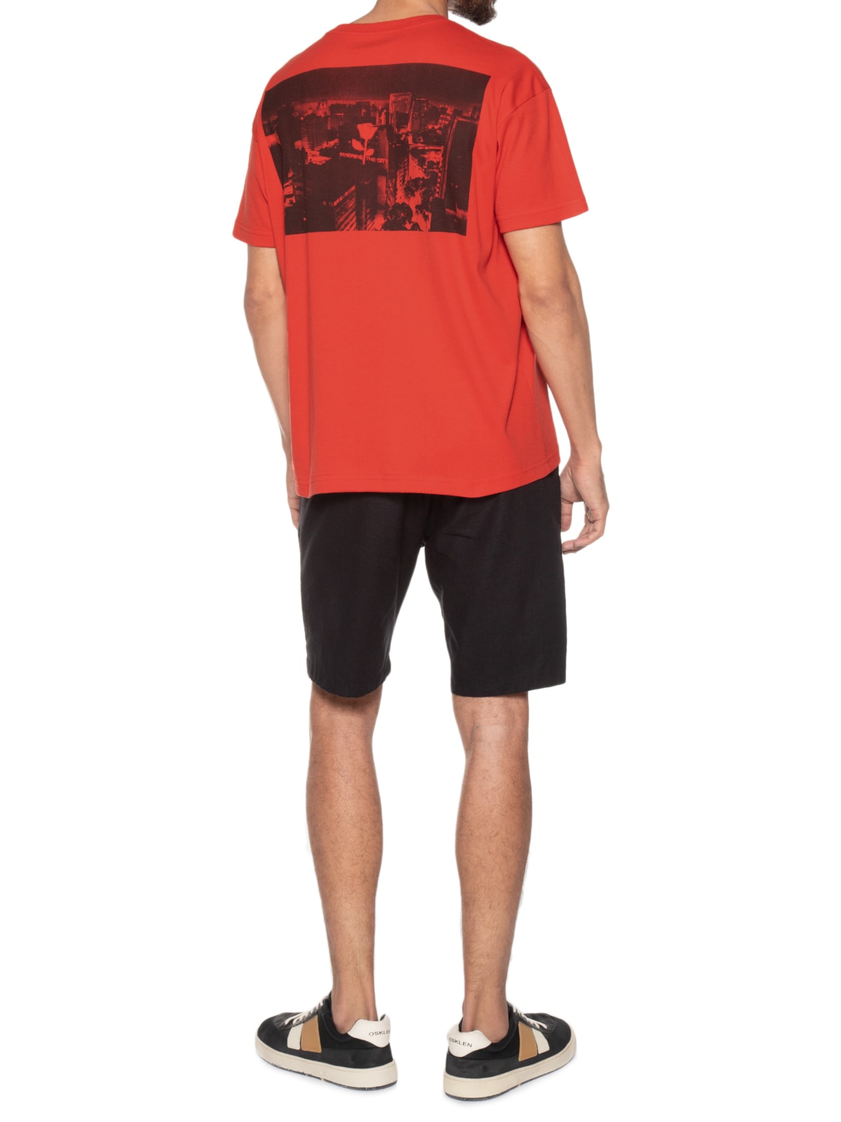 Camiseta Masculina Big Surfing The City Vermelho Osklen