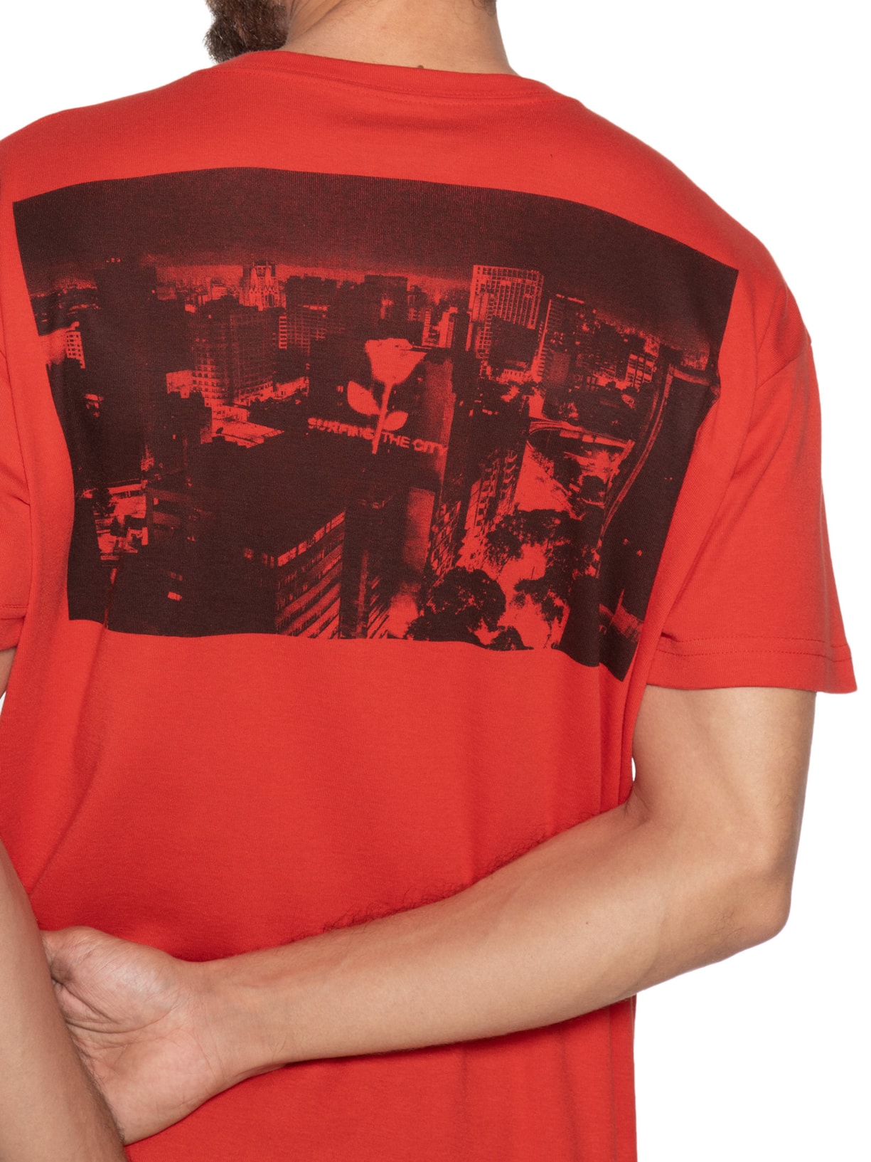 Camiseta Masculina Big Surfing The City Vermelho Osklen
