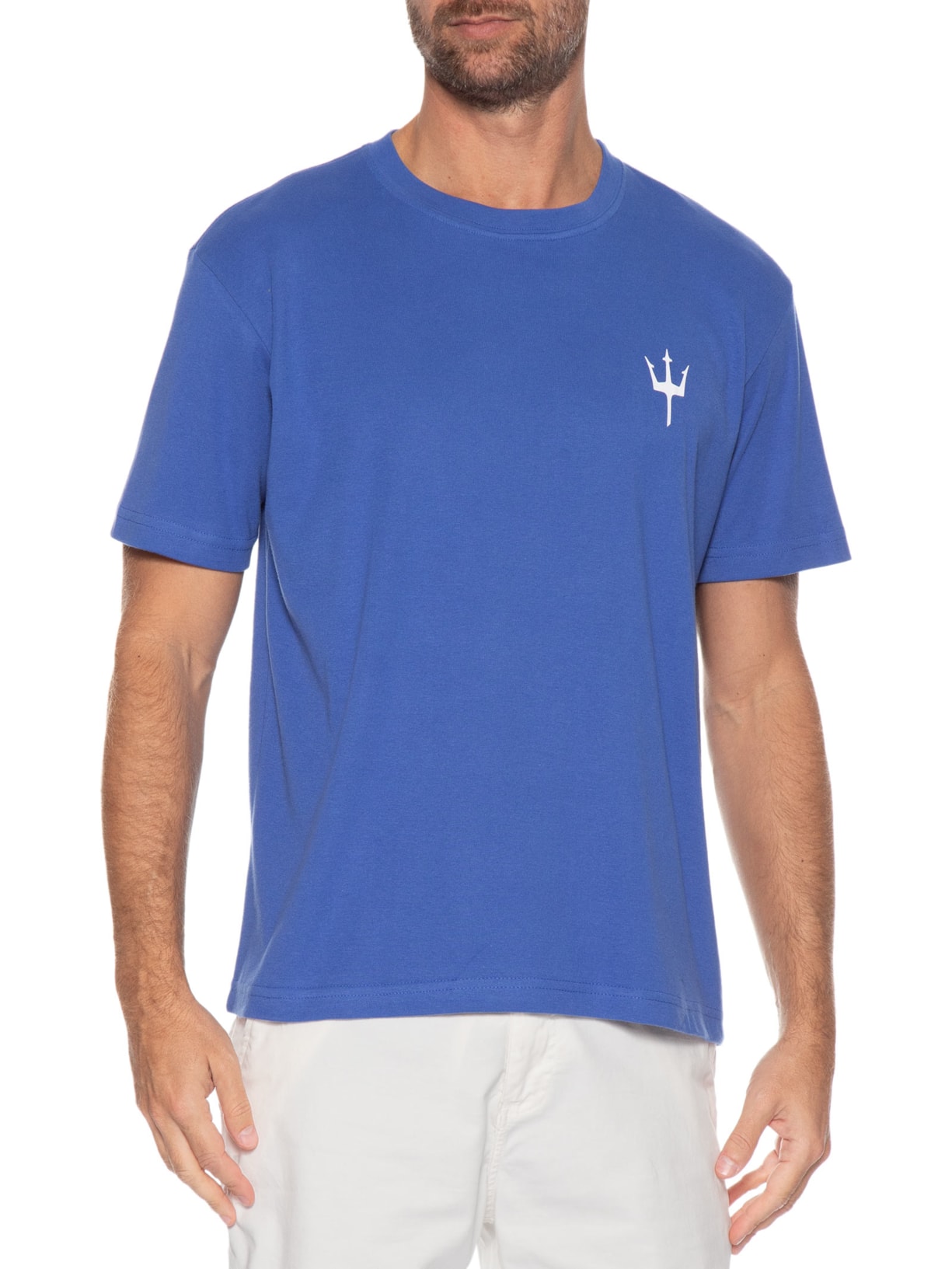 Camiseta Masculina Big Tridente Azul Osklen