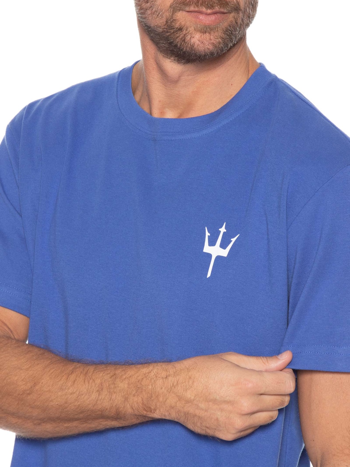 Camiseta Masculina Big Tridente Azul Osklen