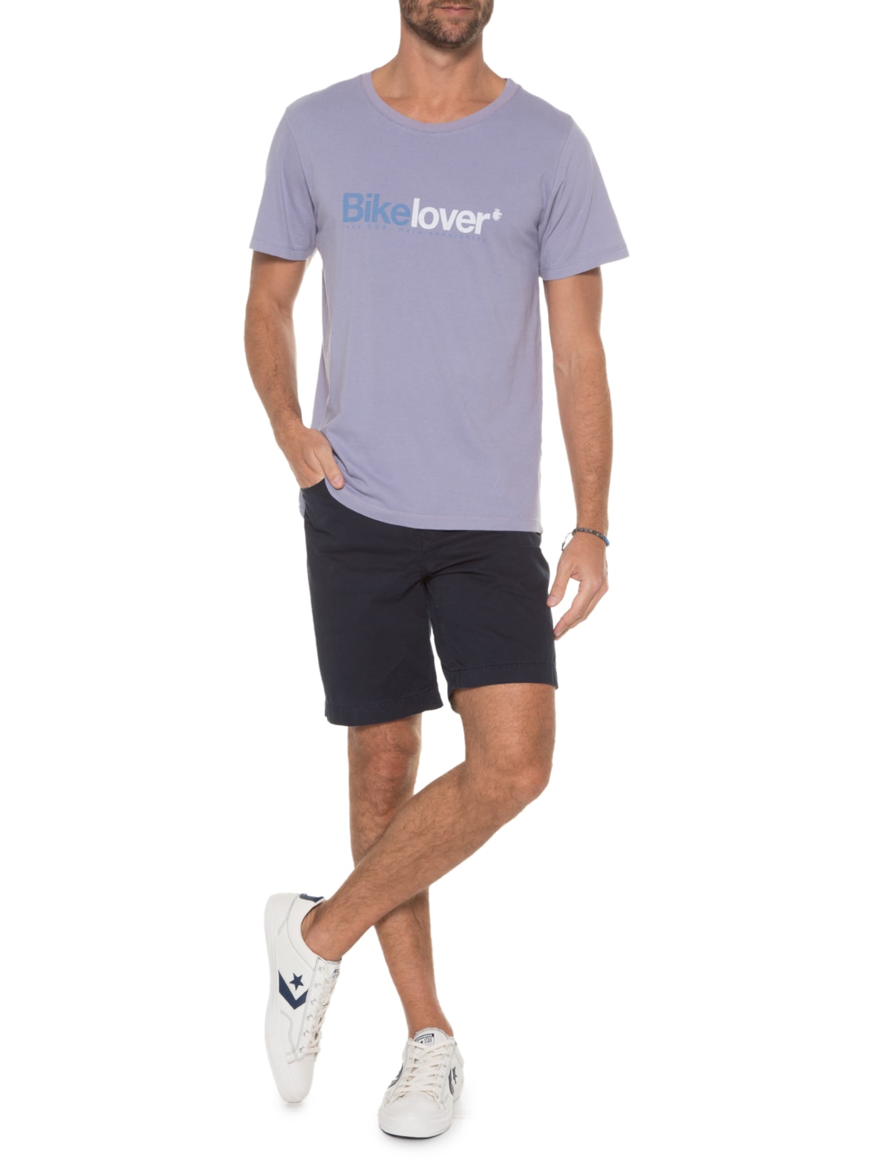 Camiseta Masculina Bike Lover Lilás Von Der Volke