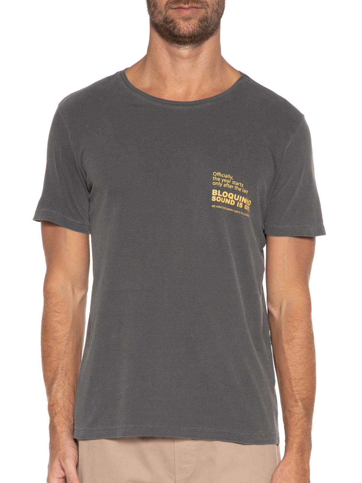 Camiseta Masculina Bloquinho Cinza Sergio K