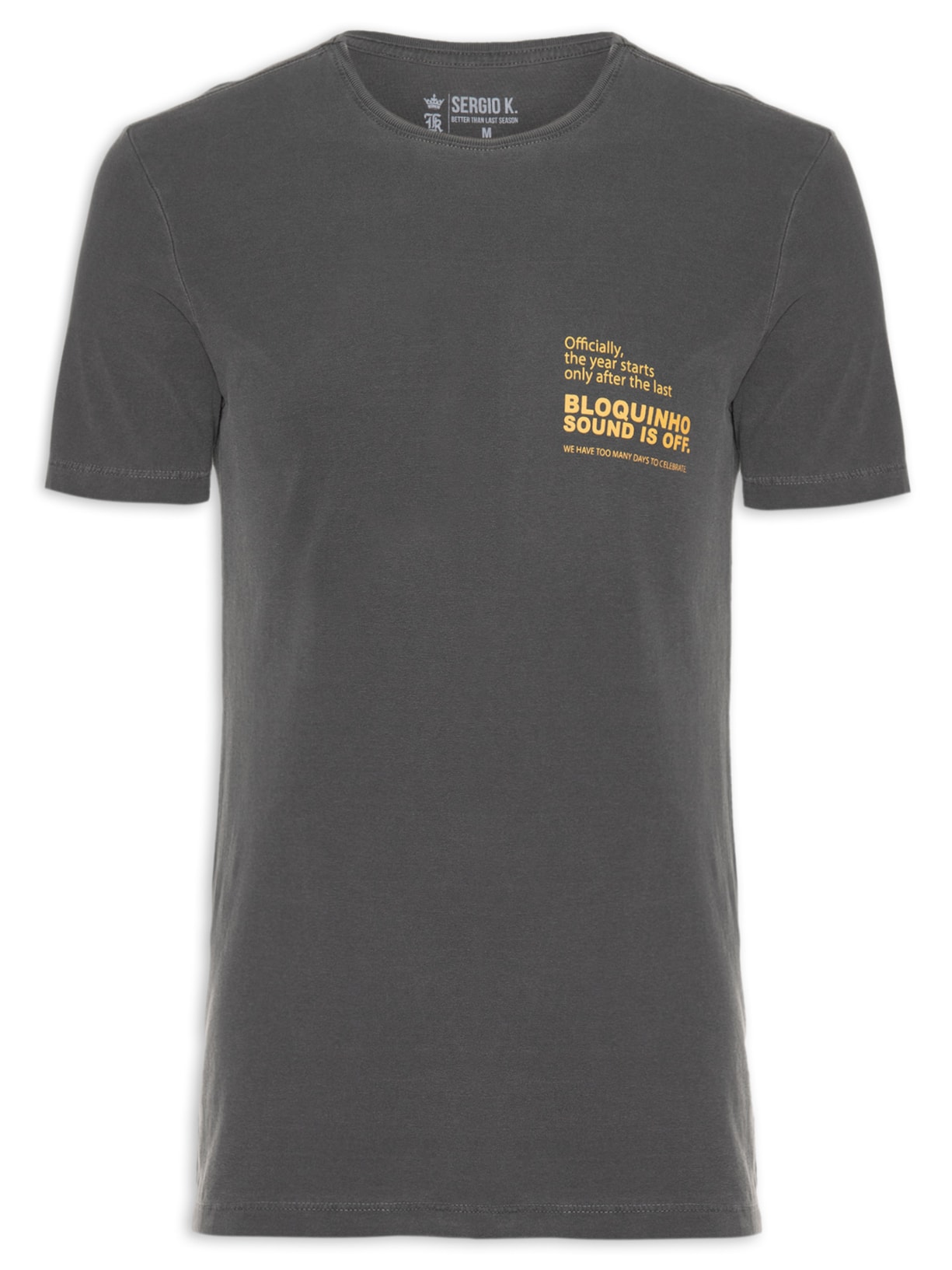 Camiseta Masculina Bloquinho - Cinza