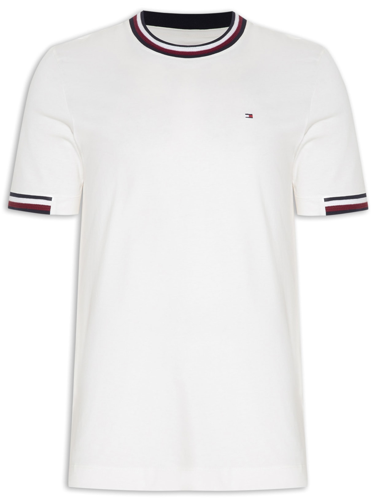 Camiseta Masculina Bold Global Stripe - Branco