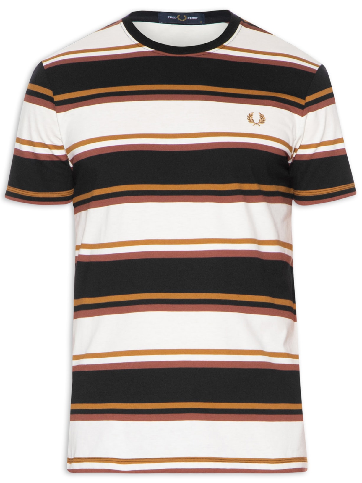 Camiseta Masculina Bold Stripe Preto Fred Perry