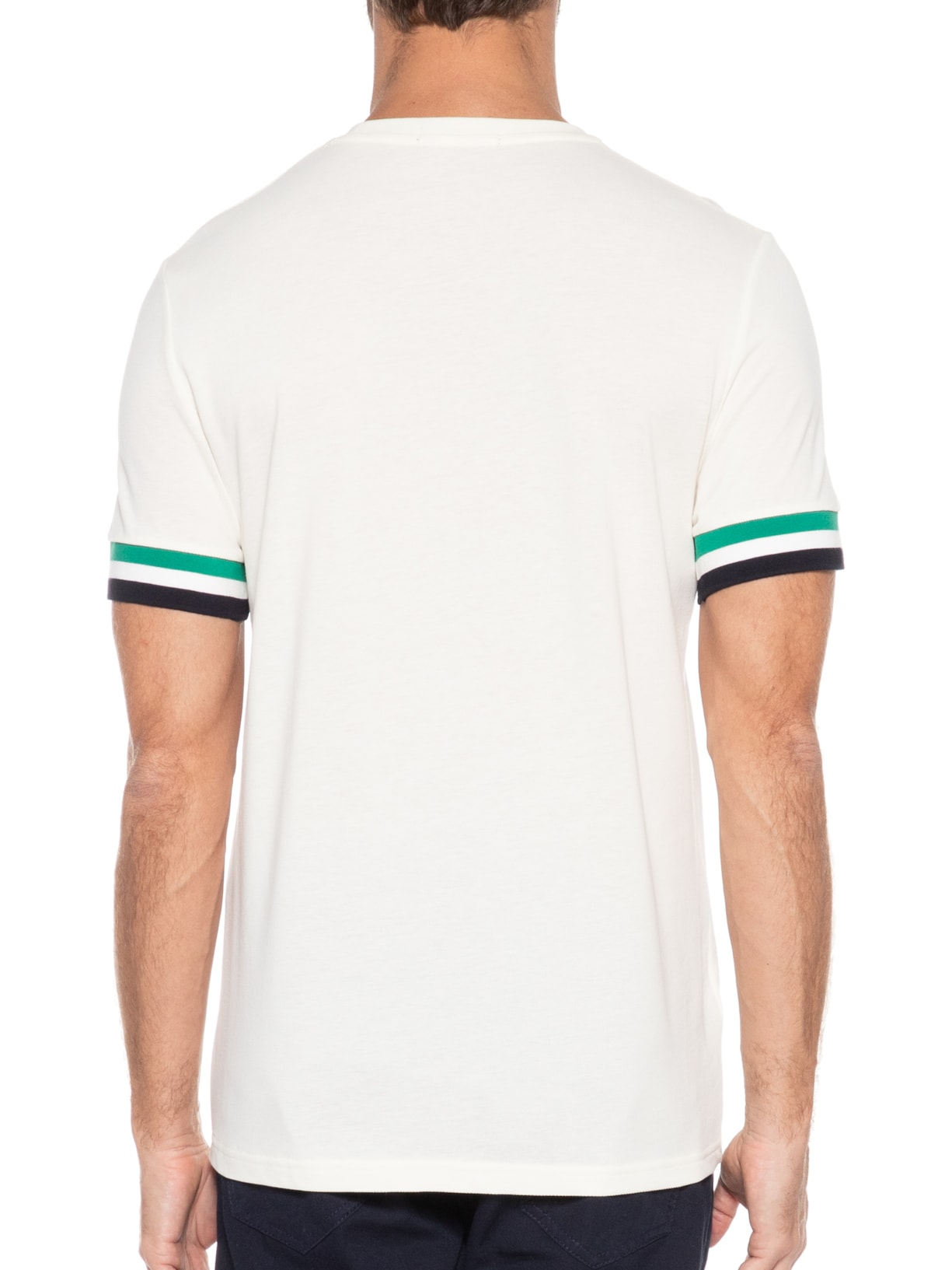 Camiseta Masculina Bold Tipped Piquet Off White Fred Perry