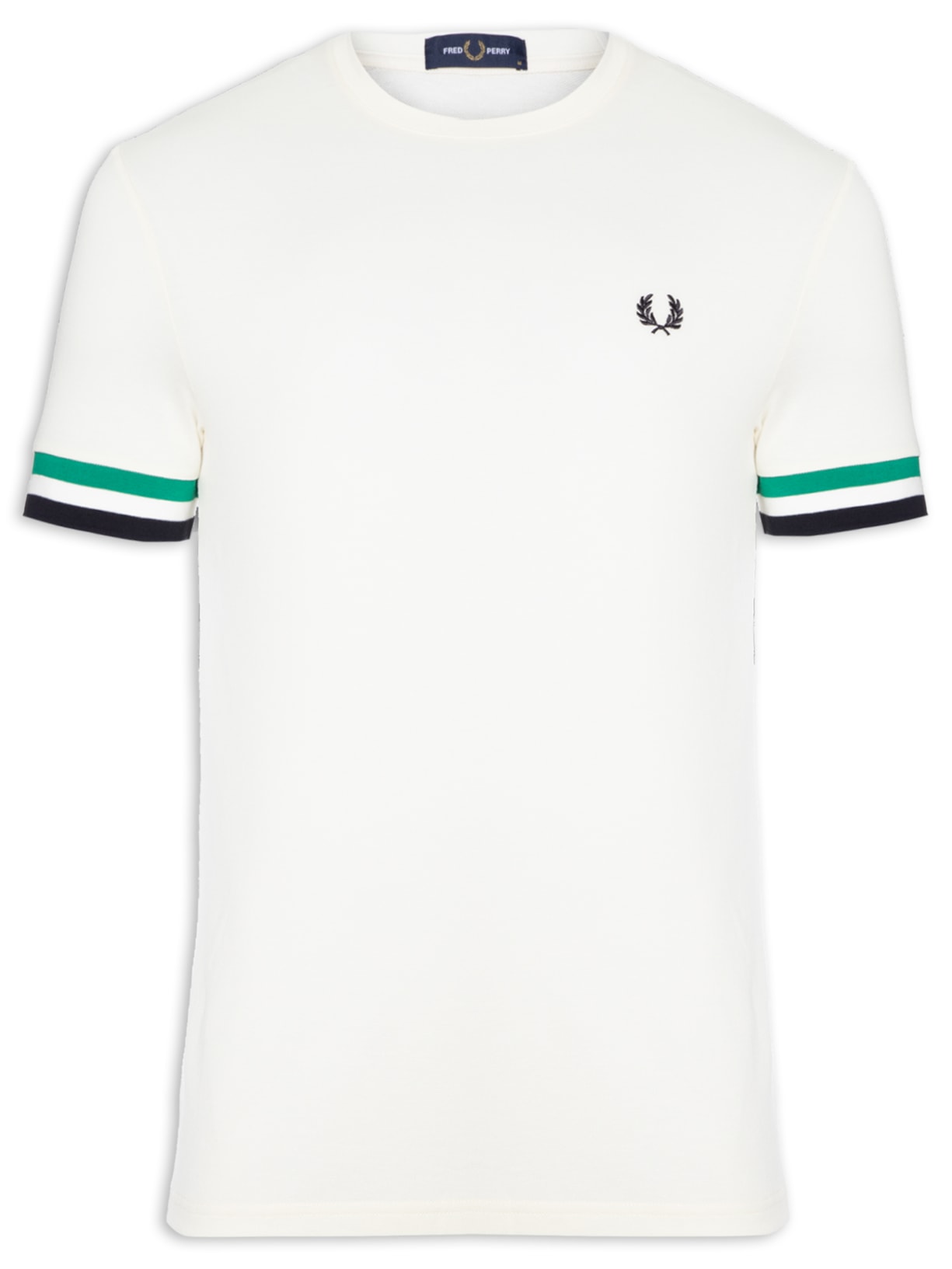 Camiseta Masculina Bold Tipped Piquet Off White Fred Perry
