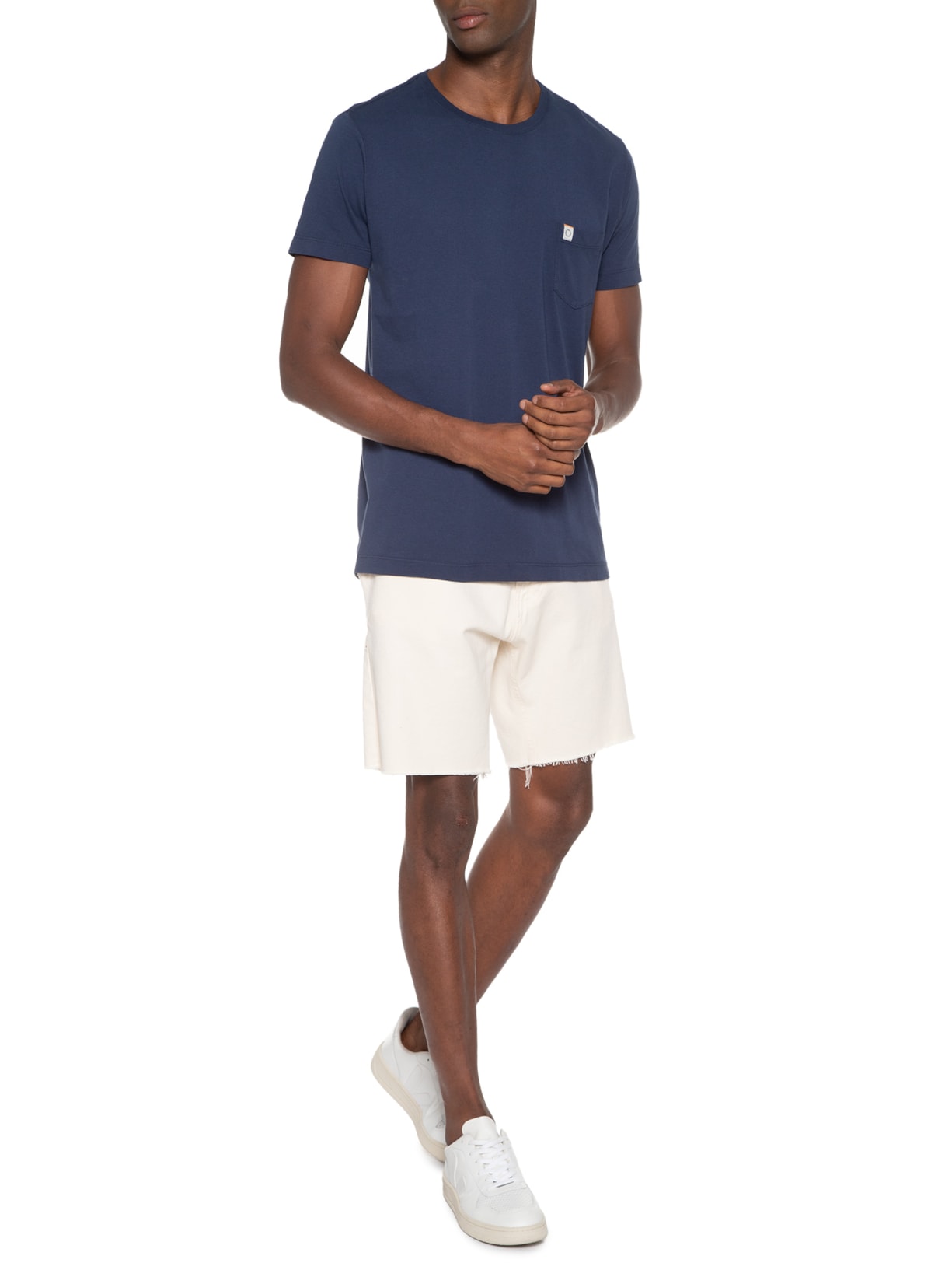 Camiseta Masculina Bolso Azul Purple Yellow